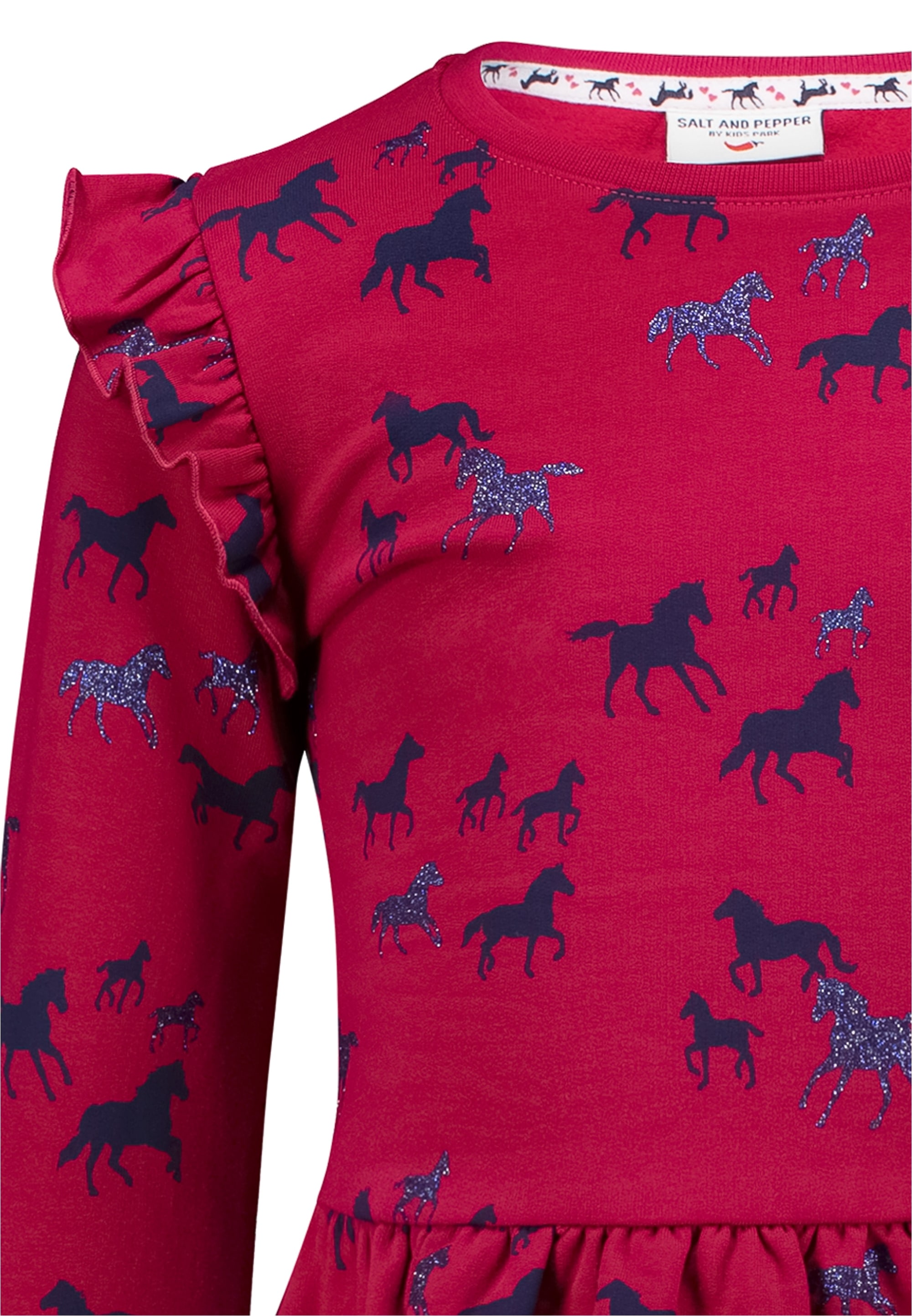 SALT AND PEPPER Jerseykleid »AOP Glitter Horse«, mit glitzerndem Pferdeprint