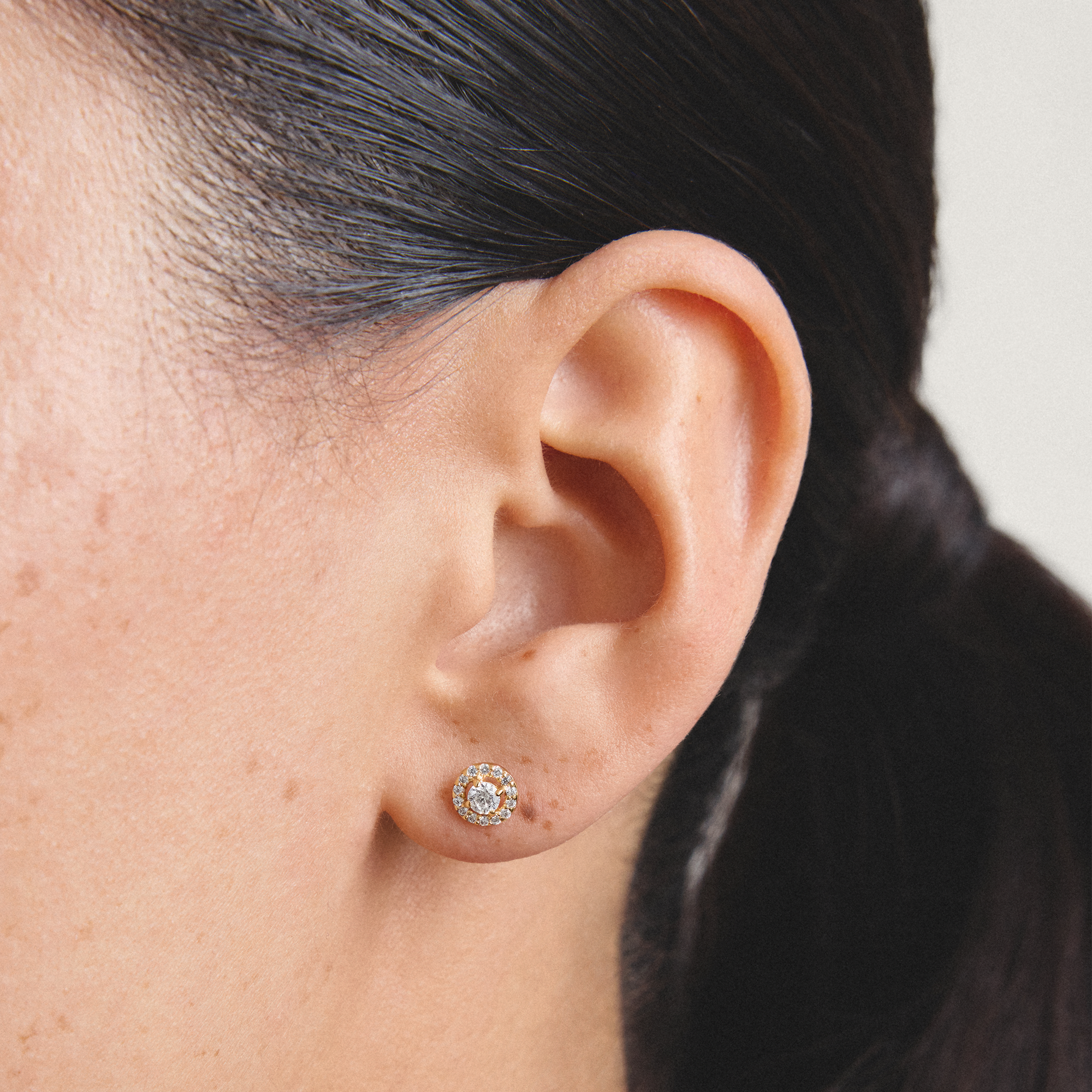 THOMAS SABO Paar Ohrstecker »Pavé-Ohrstecker gelbgoldfarben« mit Zirkonia (synth.)