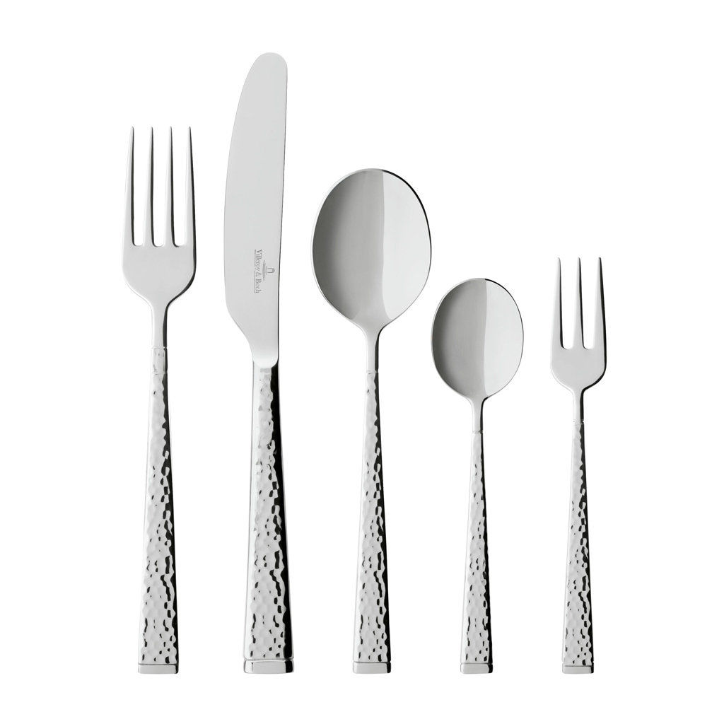 Villeroy & Boch Besteck-Set "Tafelbesteck Blacksmith 180er Set silber" Spülmaschinenfest
