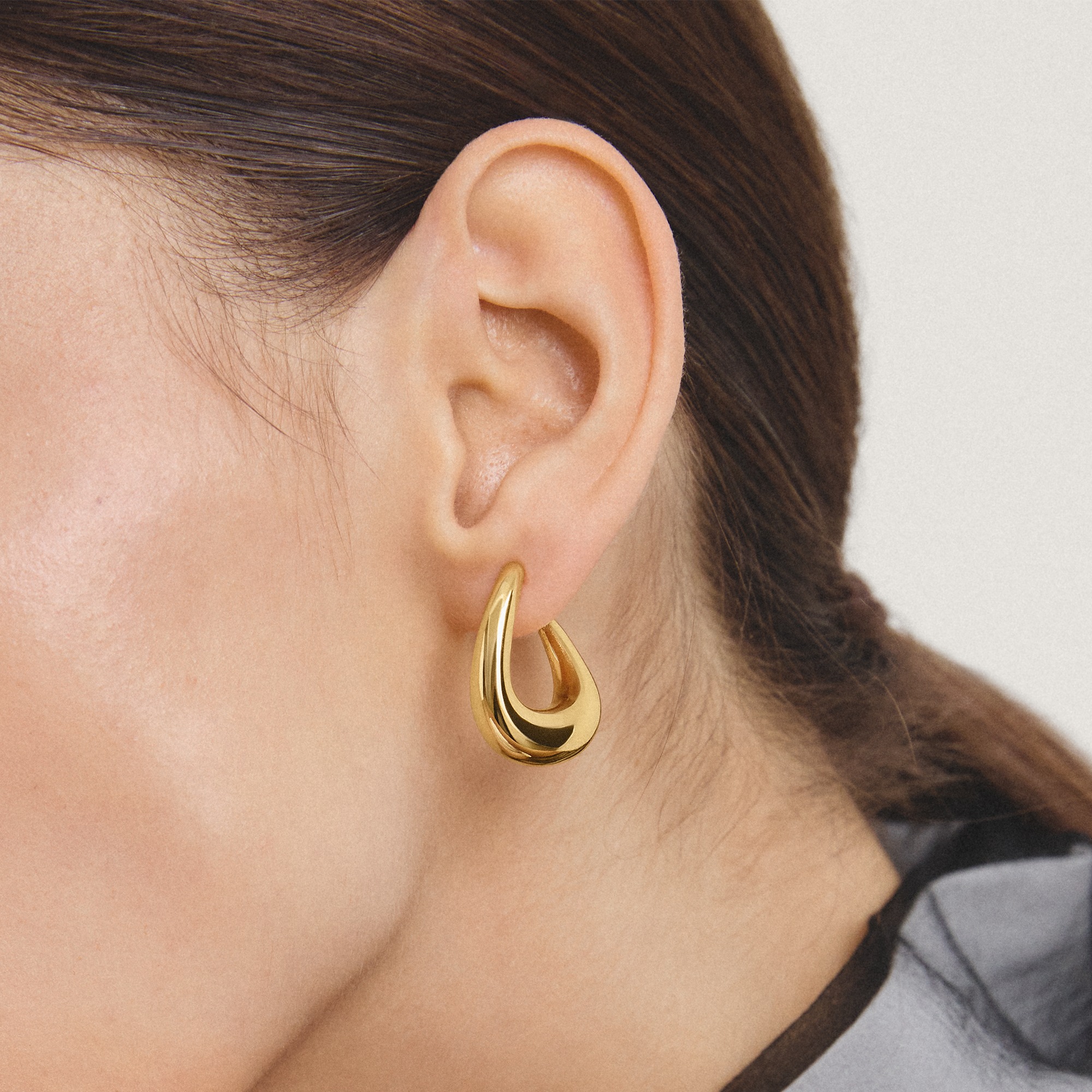 THOMAS SABO Paar Creolen »Geschwungene Creolen gelbgoldfarben«