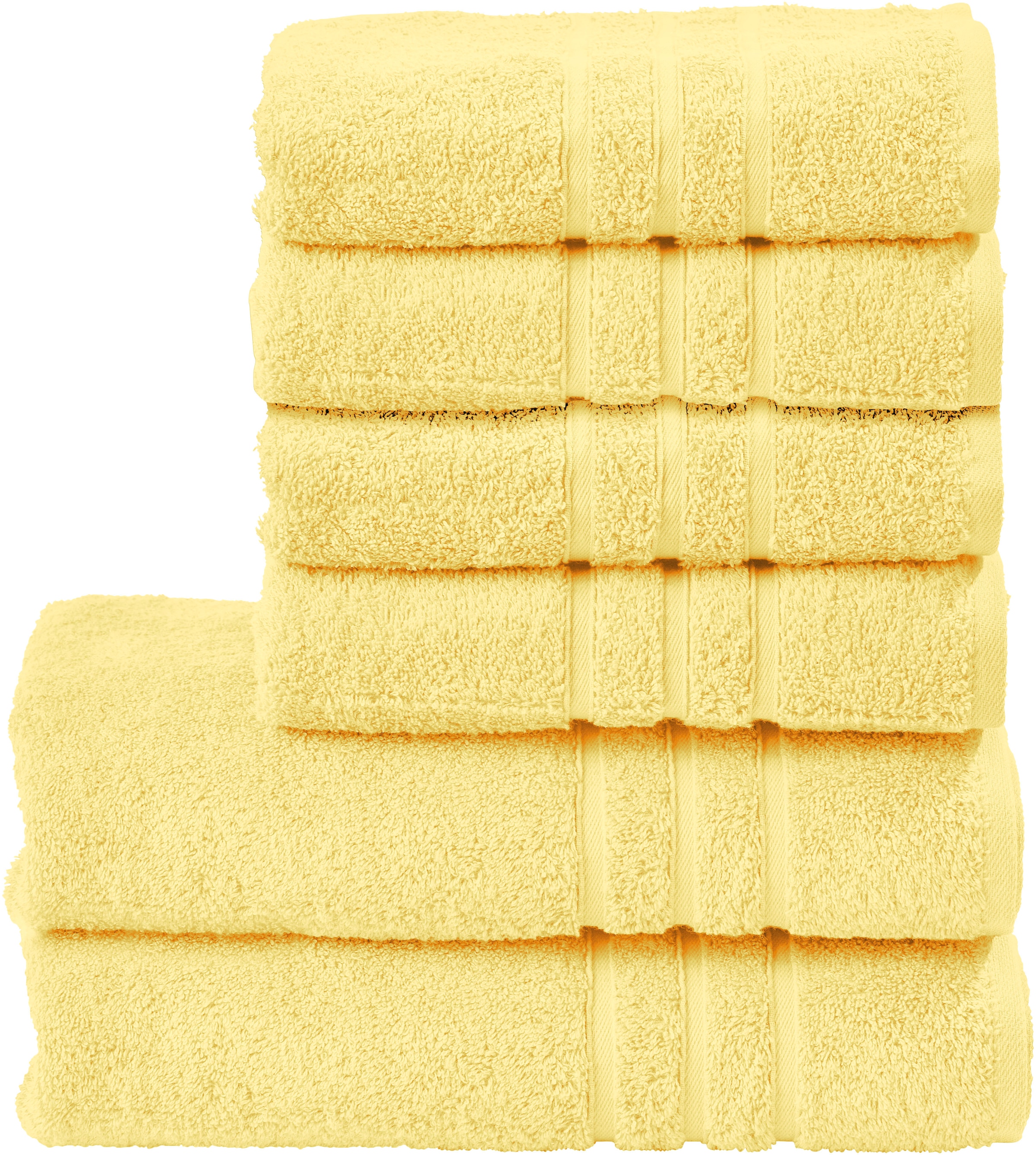 done. Handtuch Set "Daily Uni" Set 6 Stk. Walkfrottier saugfähiges Walkfrot günstig online kaufen