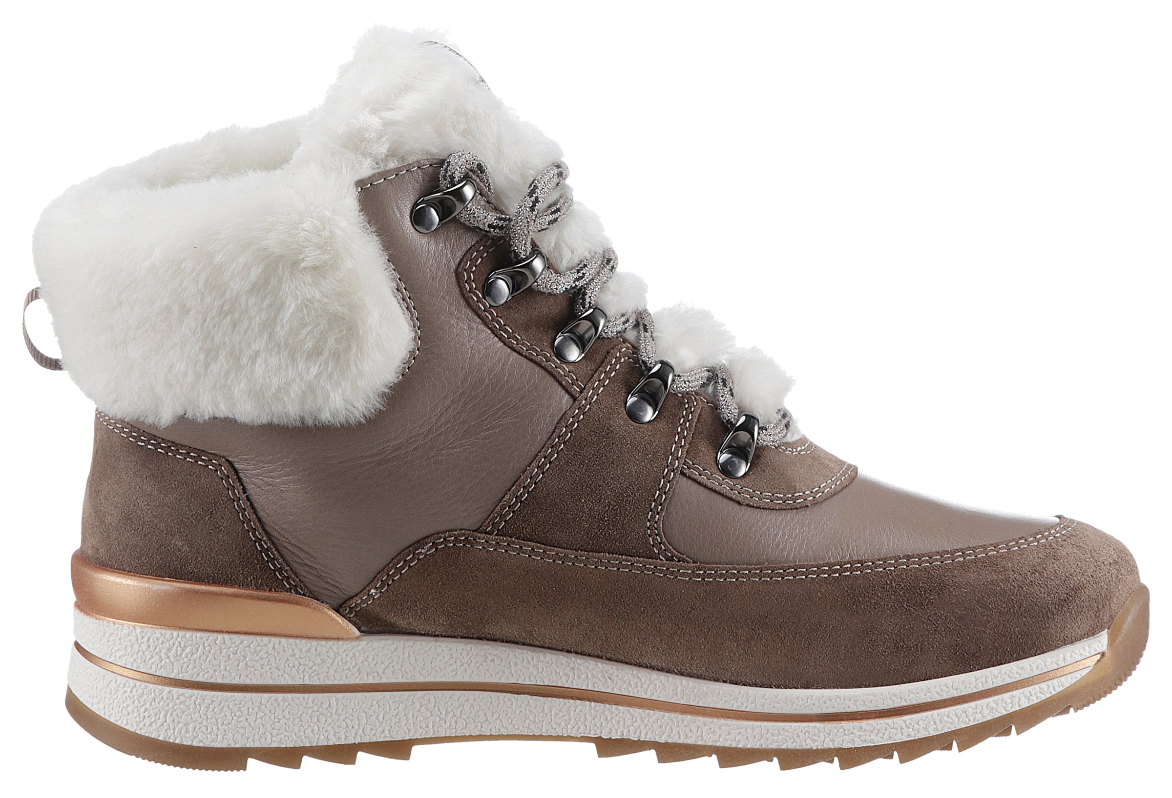 Ara Winterboots »OSAKA«, Schnürboots, Winterstiefelette in Komfortweite H = sehr weit