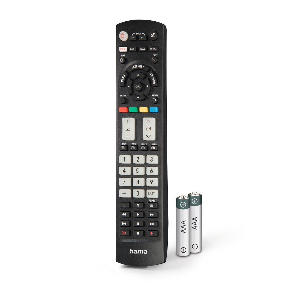 Hama Universal-Fernbedienung »Universal Ersatzfernbedienung für Panasonic TV, lernfähig«, 1-in-1