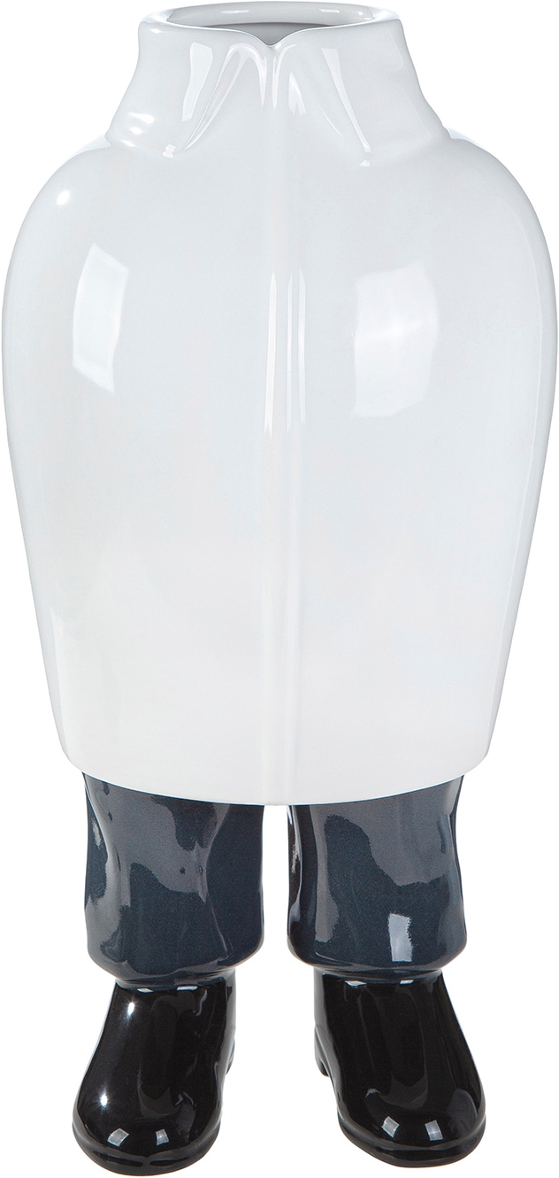 GILDE Tischvase "Vase Mann Mr. weiß H. 34 cm" Vase, Mr., Gesichtsvase, humorvoll, maskulin, Geschenkidee