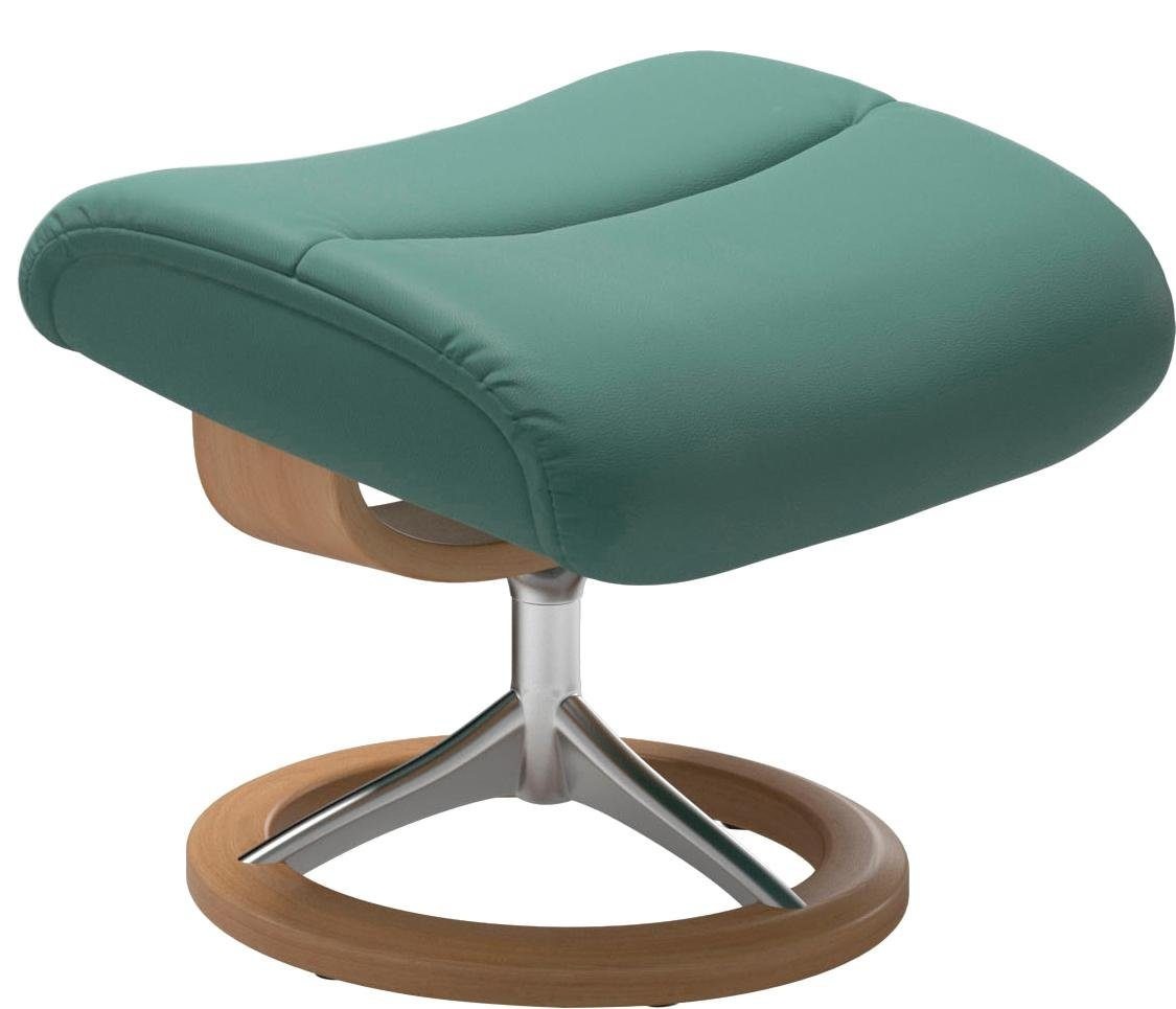 Thumbnail - Stressless "View" Set, Relaxsessel mit Hocker, mit Signature Base, Größe M,Gestell Eiche