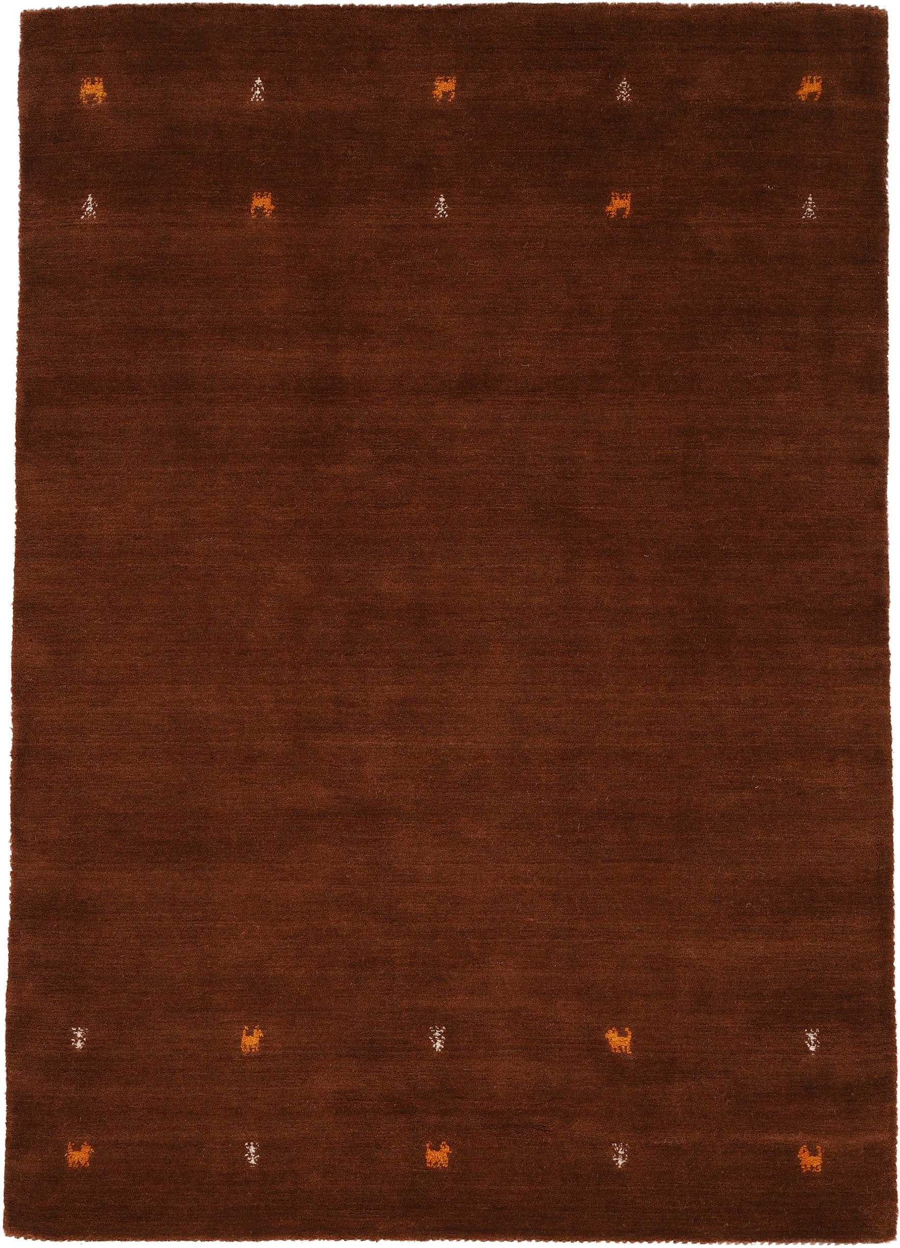 carpetfine "Gabbeh Uni, auch als Läufer und Rund erhältlich" rechteckig 15 mm Höhe reine Wolle, handgewebt, Gabbeh Loom Tiermotiv, große Farbauswahl