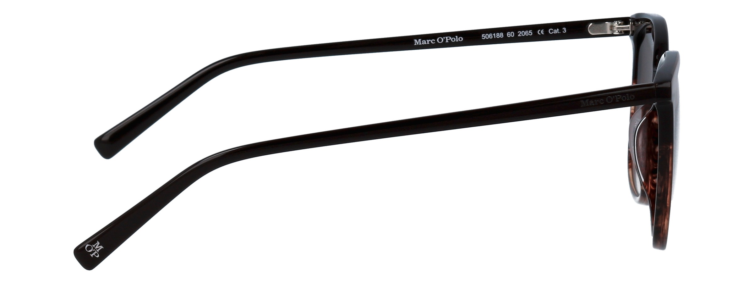 Sonnenbrille MARC O'POLO "Modell 506188", Damen, braun, gemustert, leicht durchscheinend, Sonnenbrillen Sonnenbrille, Form Feminin, Logoschriftzug auf Bügel, Kunststofffassung 6
