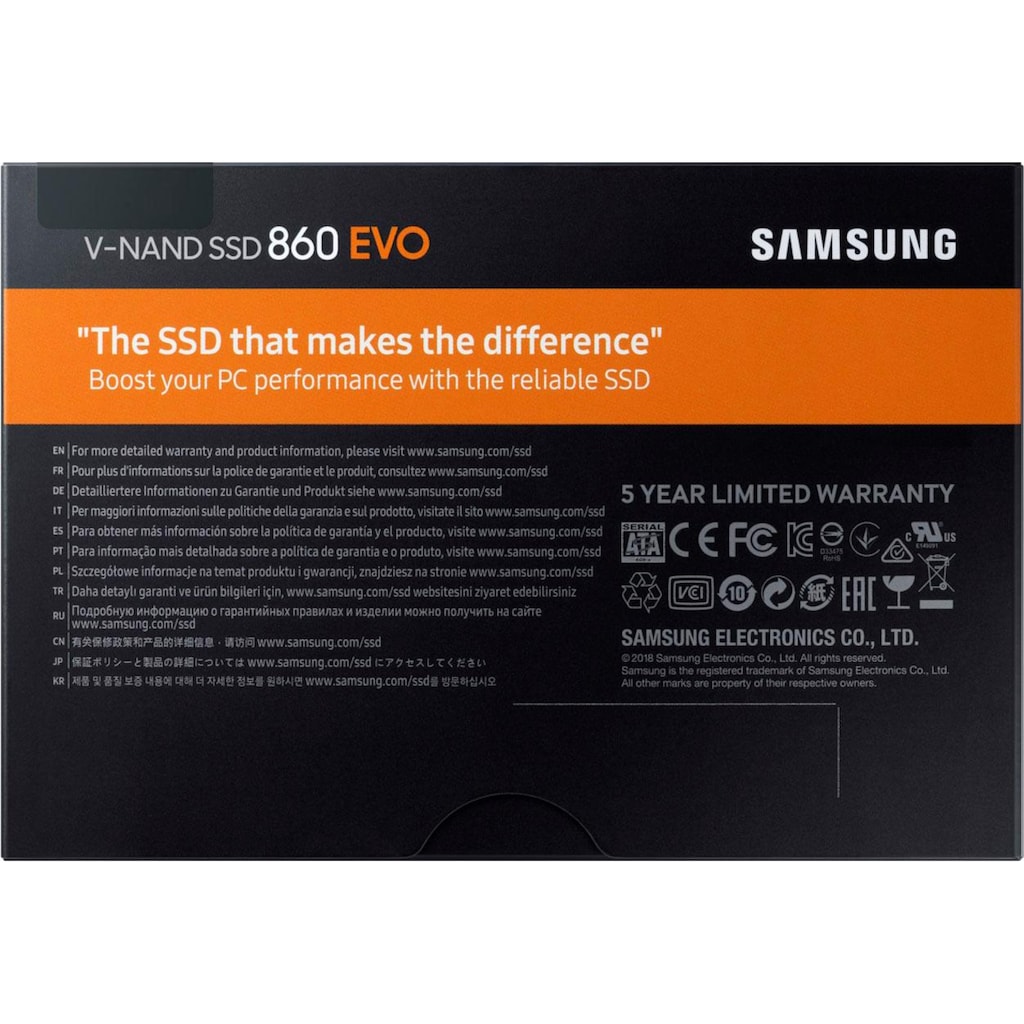 Samsung interne SSD »860 EVO«, 2,5 Zoll, Anschluss SATA III