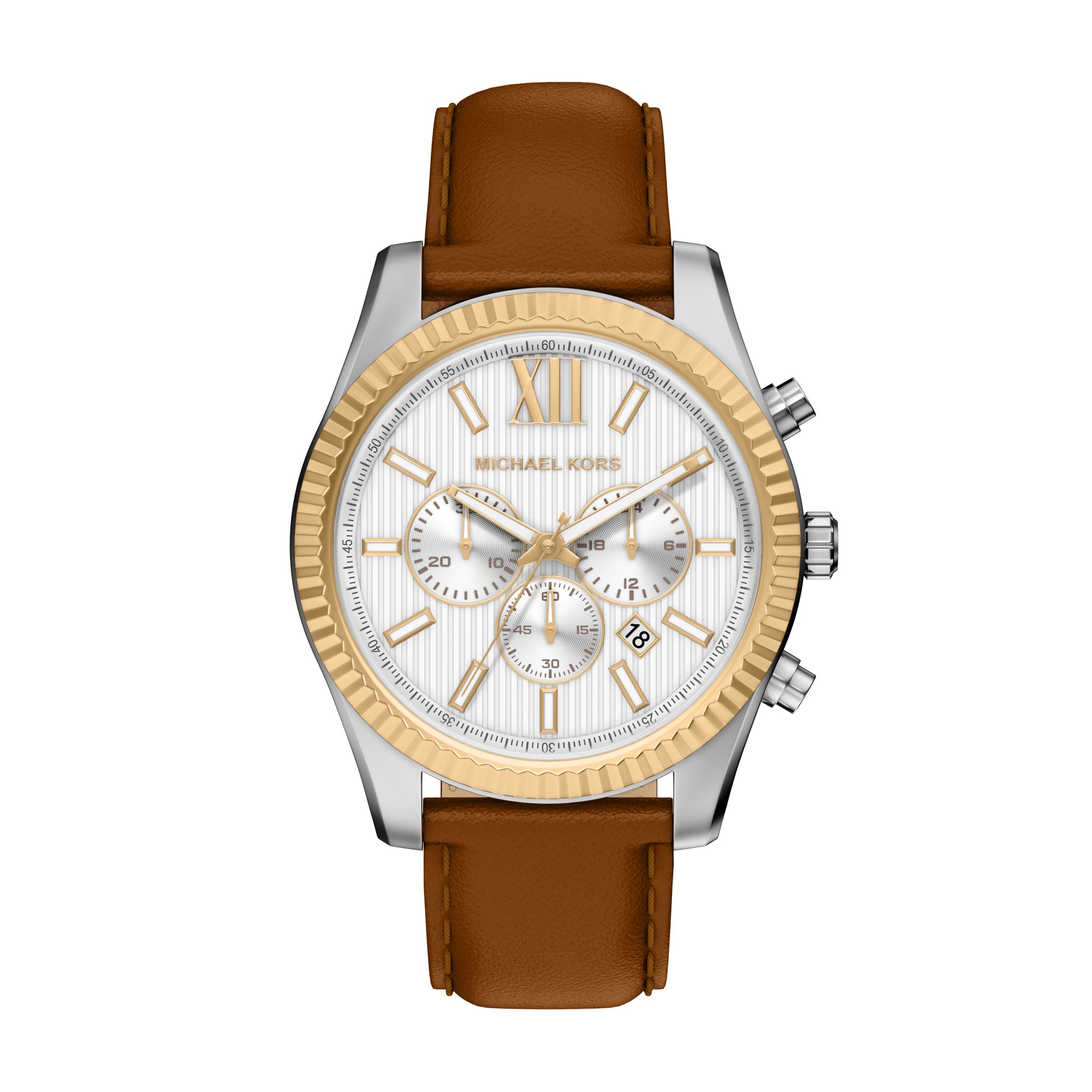 MICHAEL KORS Chronograph »LEXINGTON« Quarzuhr, Armbanduhr, Herrenuhr, Lederarmband, analog, Tag