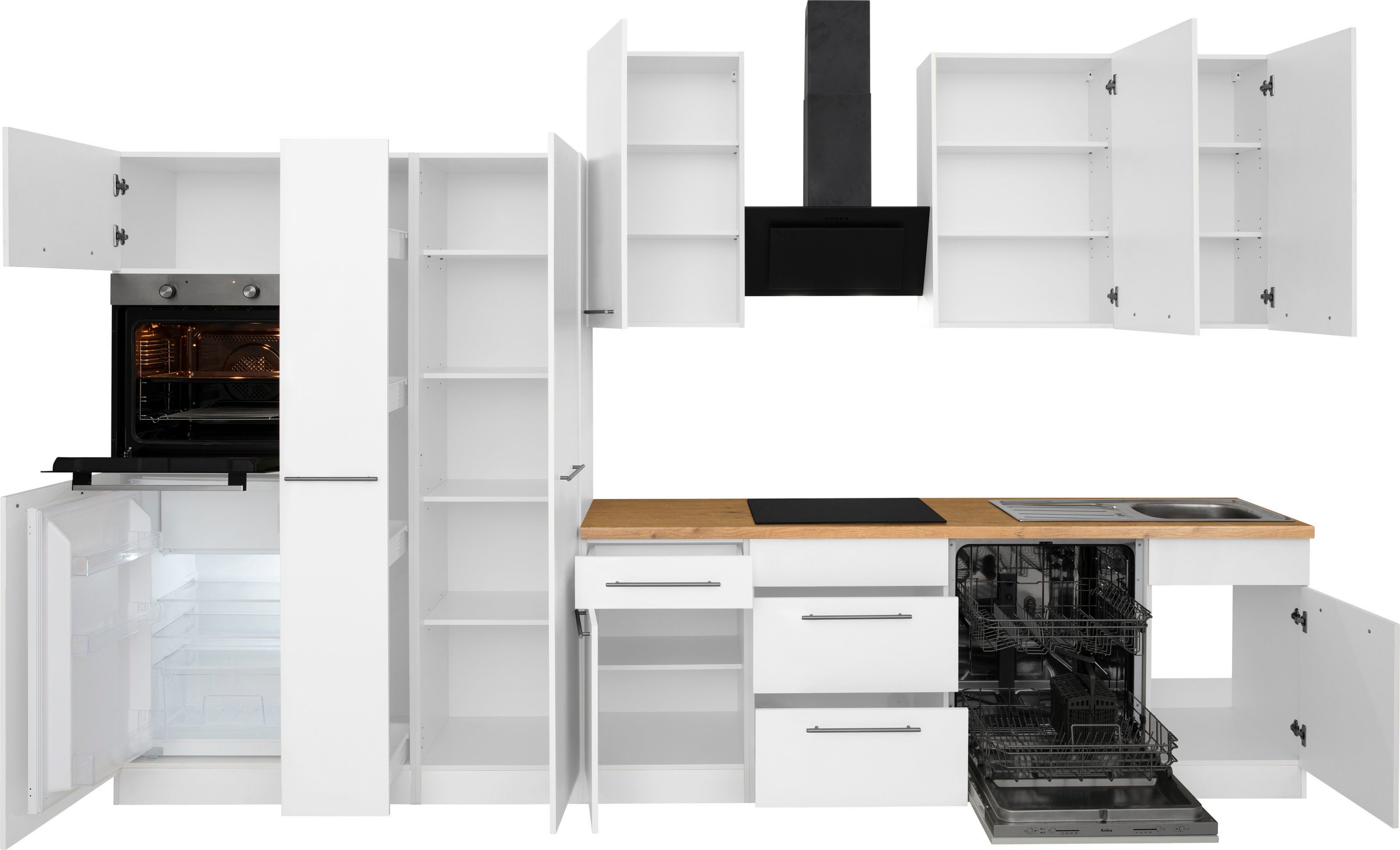 wiho Küchen Küchenzeile »Unna«, ohne Breite bestellen | 360 cm E-Geräte, BAUR