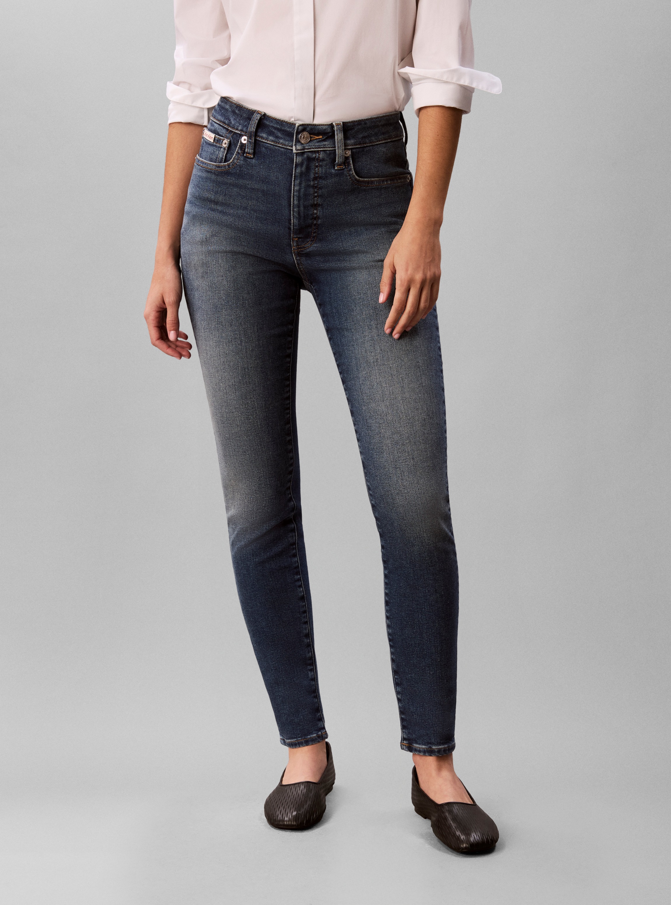 Calvin Klein Jeans Skinny-fit-Jeans »MID RISE SKINNY BLUE BOROUGH« Skinny fit mit Taschen
