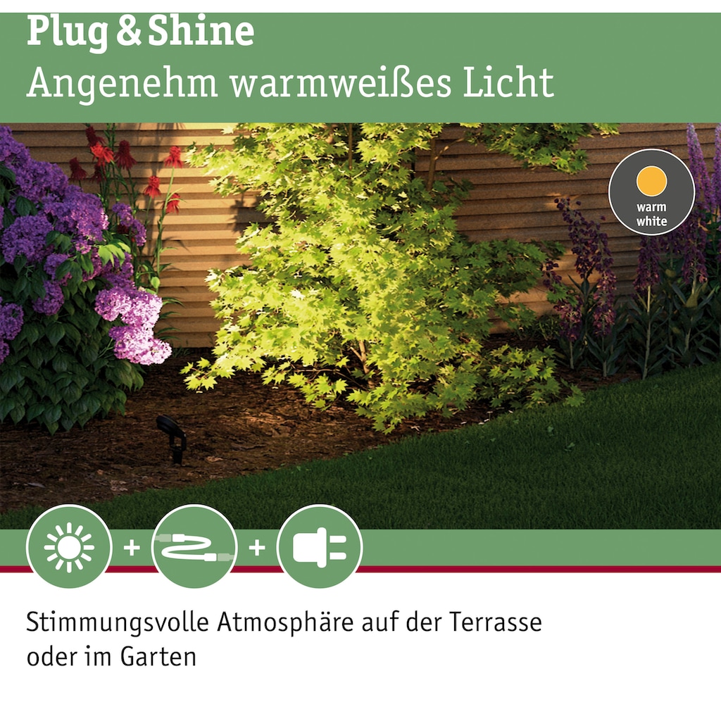 Paulmann LED Gartenstrahler »Plug & Shine«, 1 flammig-flammig