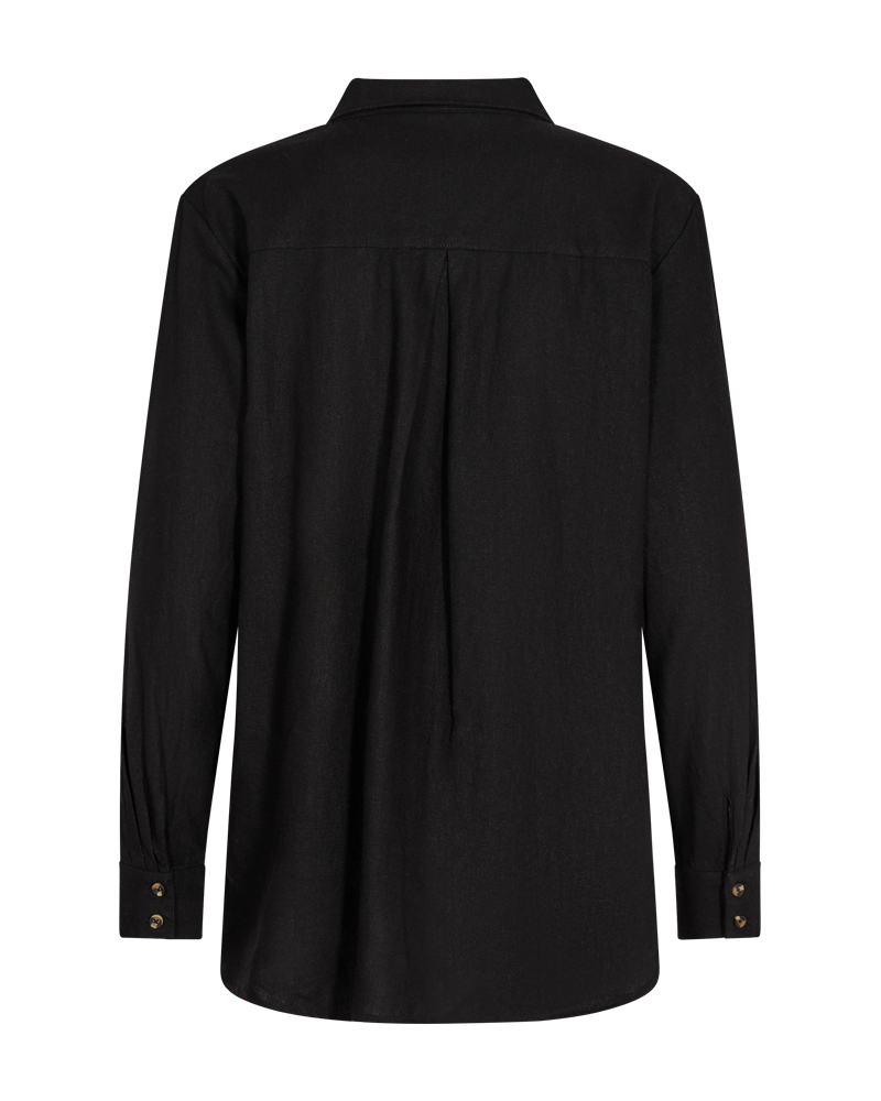 FREEQUENT Hemdbluse »FQLAVA-SH-SIMPLE«, aus Leinenmix, mit Brusttasche