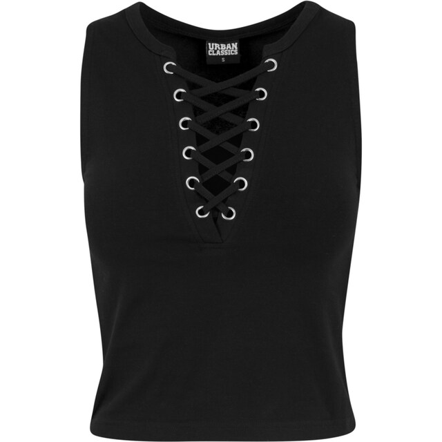 URBAN CLASSICS T-Shirt »Damen Ladies Lace Up Cropped Top«, (1 tlg.) für  kaufen | BAUR