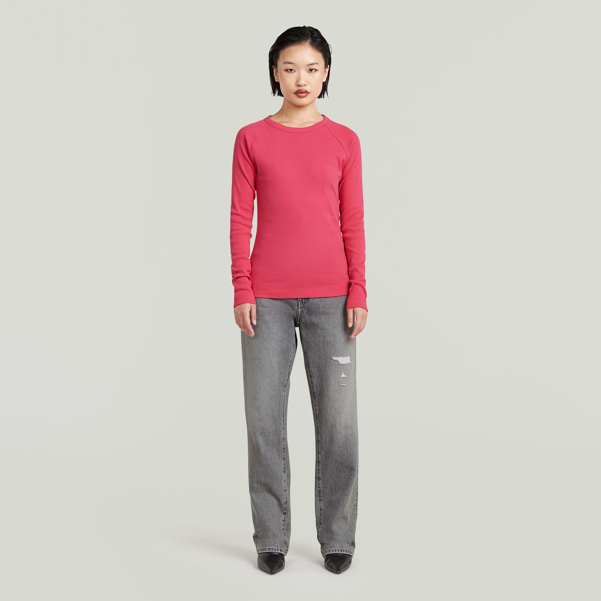 G-STAR T-Shirt »Slim Rib Keyhole«, mit Cut-Out hinten