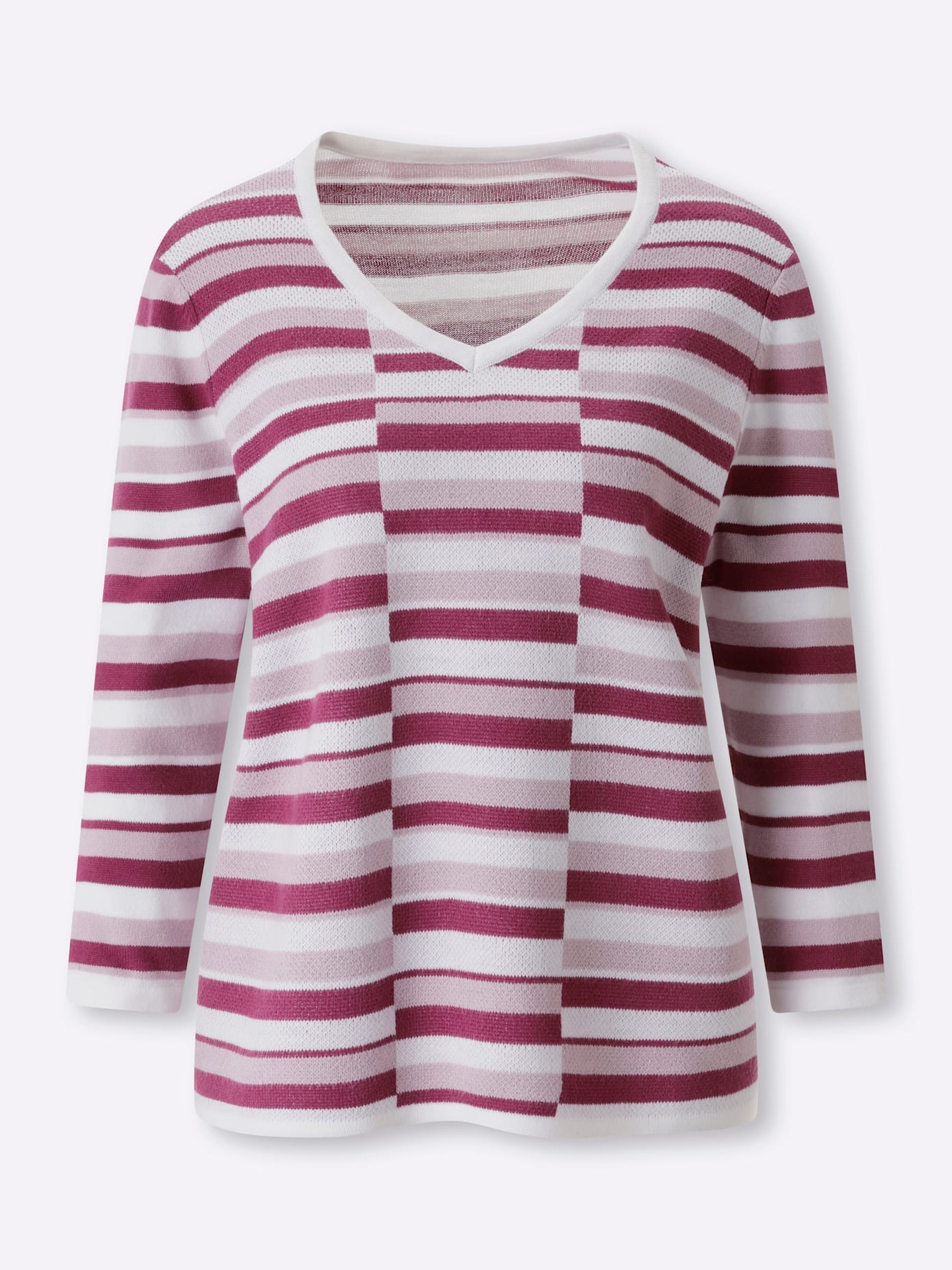 Classic Basics V-Ausschnitt-Pullover "3/4-Arm-Pullover"