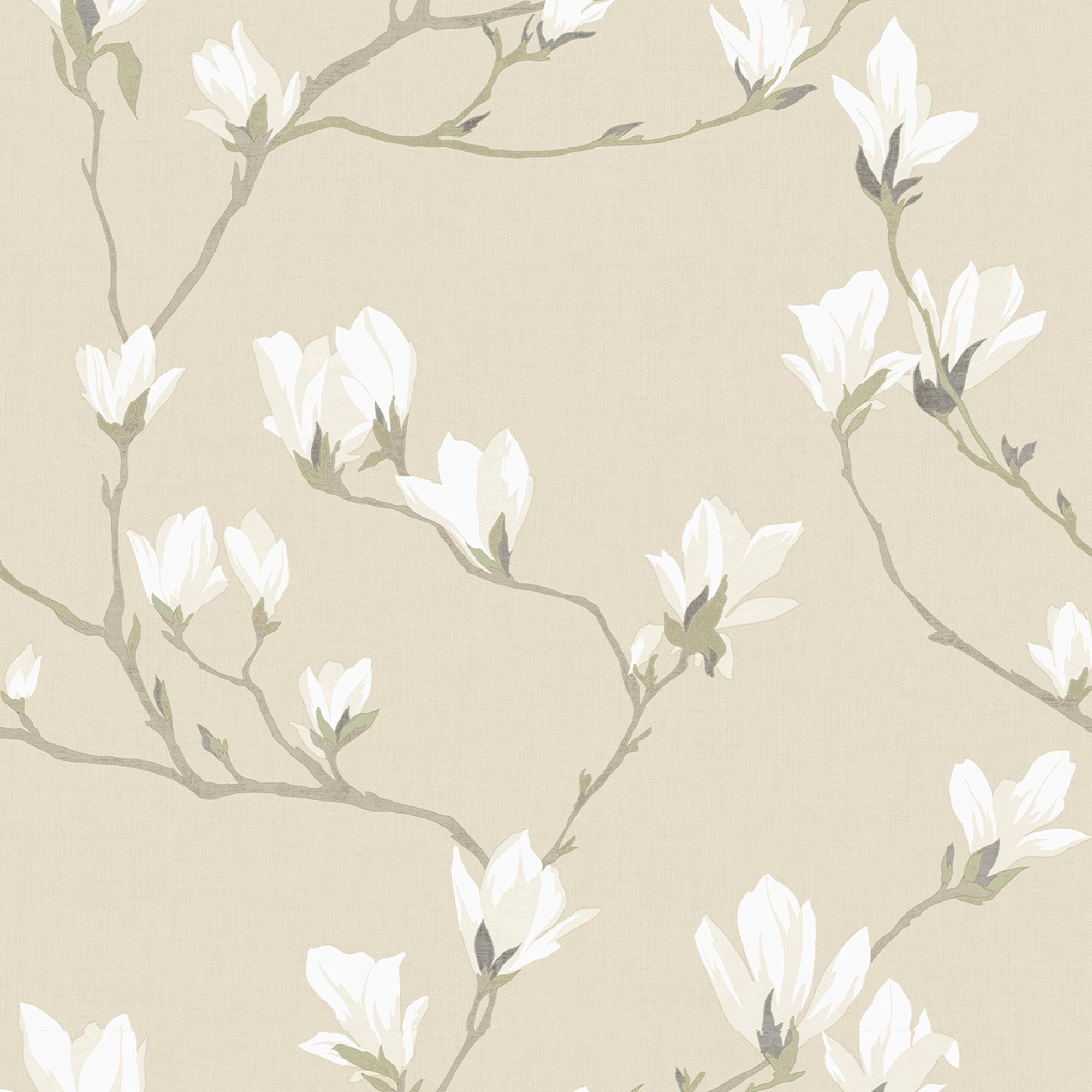 LAURA ASHLEY Vliestapete "Magnolia Grove" floral gemustert FSC zertifiziert, mit lebhaftem Druck, 10 Meter Länge