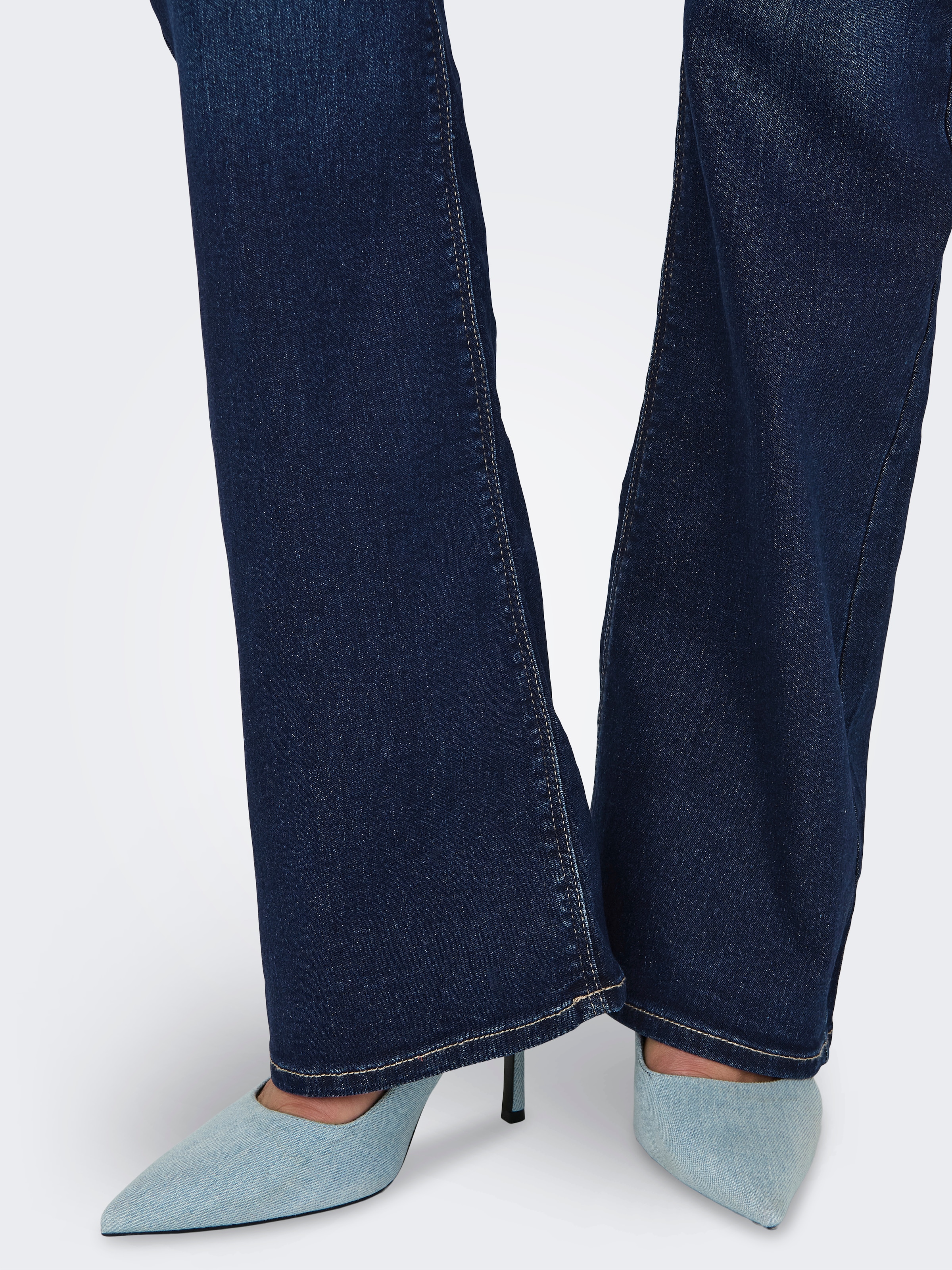 ONLY Paola High Waist Flared Jeans Dark Blue Denim 32 2