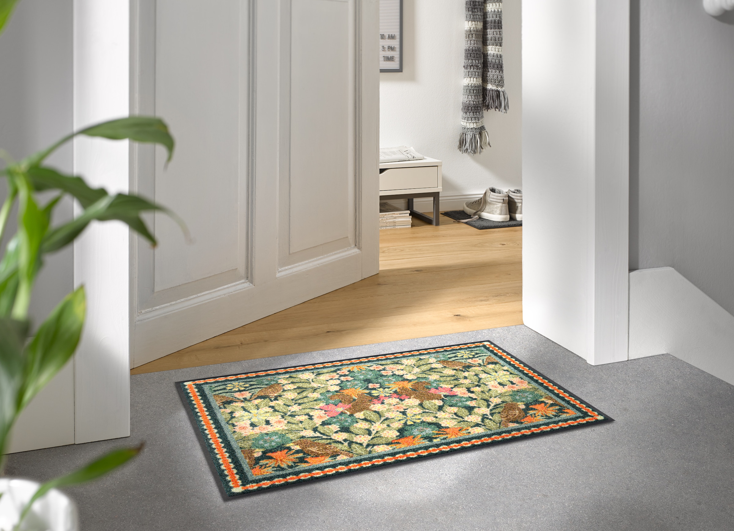 wash+dry by Kleen-Tex Fußmatte »Garden Luxe Blue« rechteckig 7 mm Höhe auch als Läufer erhätlich, waschbar und trocknergeeignet