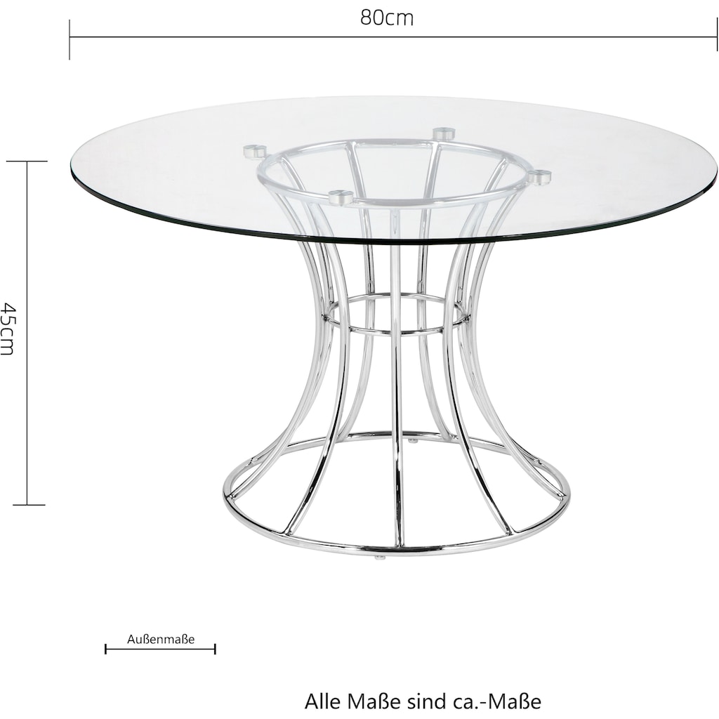 Leonique Couchtisch »Danice«, mit runder Tischplatte in modernem Design