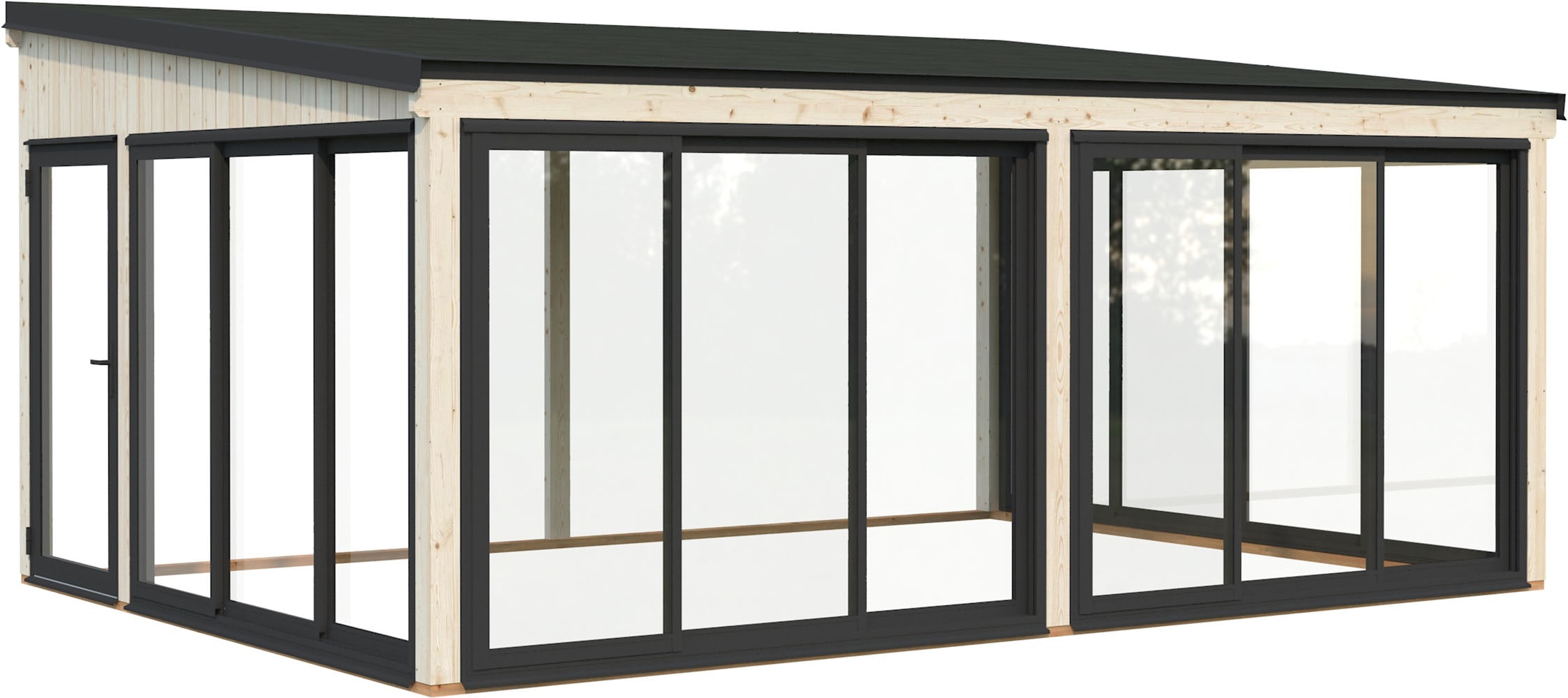 Palmako Holzpavillon »Lumi 23,3 m² Slide Plus« BxTxH: 592x425x276 cm