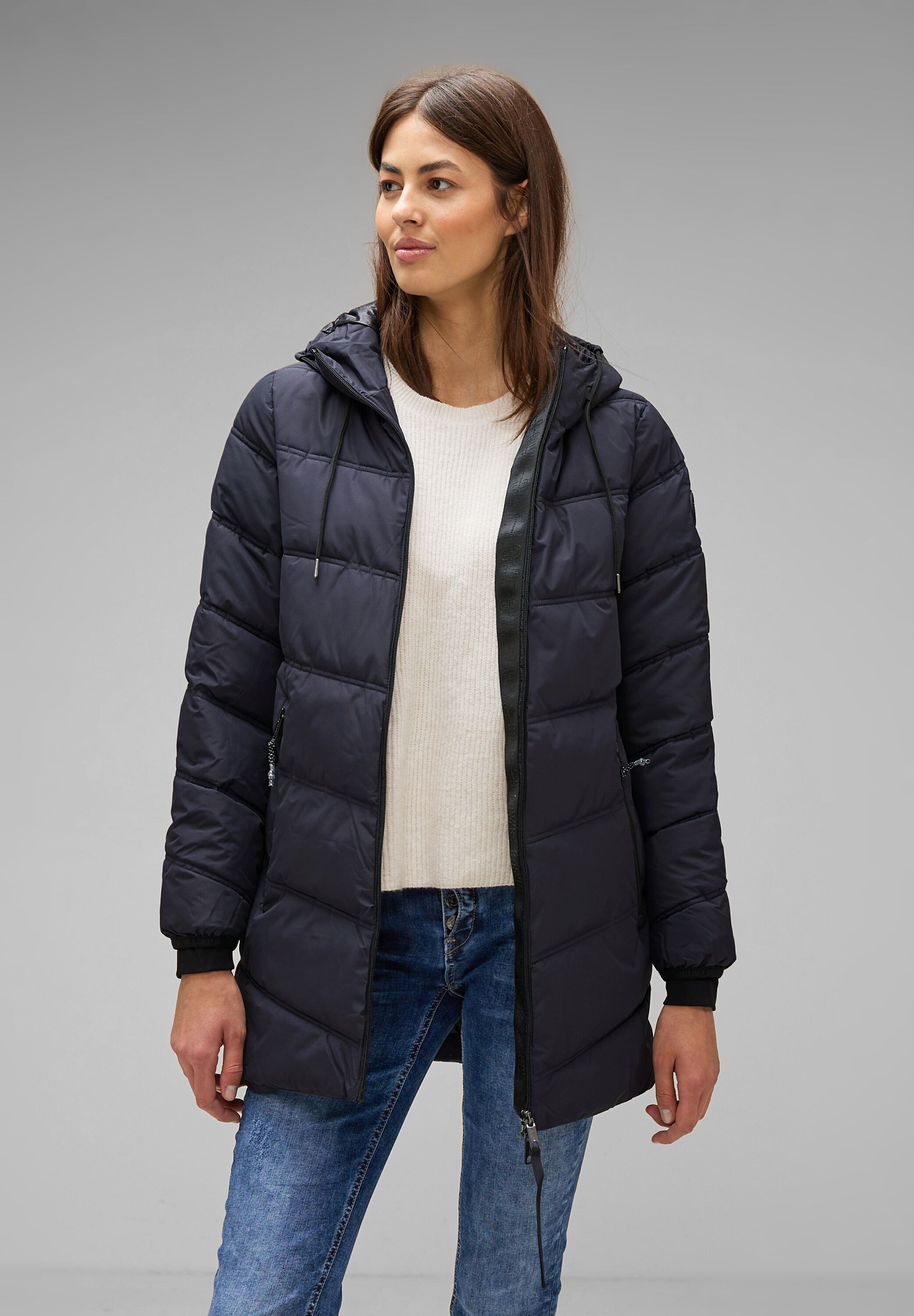 STREET ONE Steppjacke mit Kapuze mit Zipper für bestellen BAUR