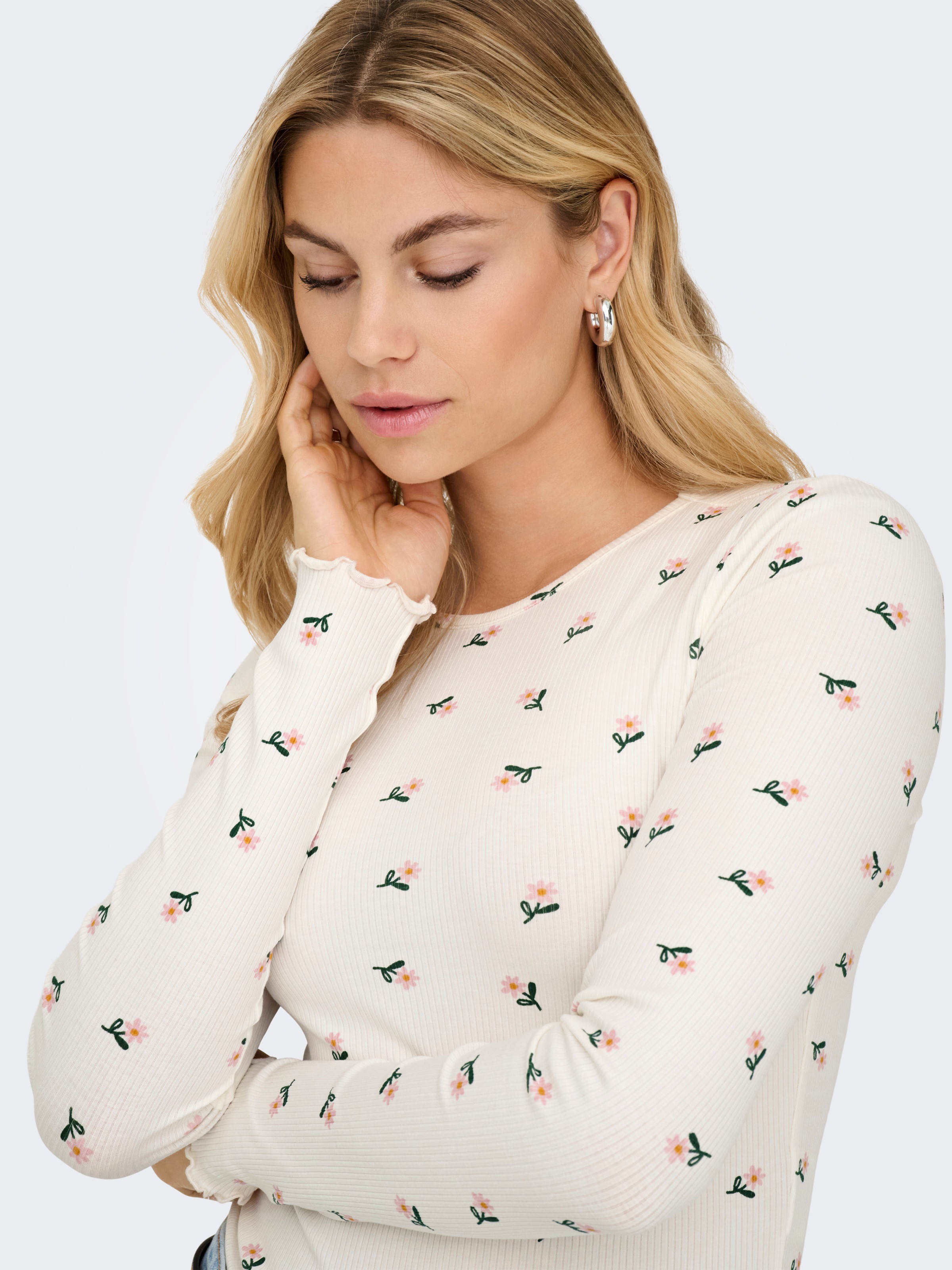 Thumbnail - ONLY Langarmshirt "ONLINA L/S O-NECK TOP JRS"