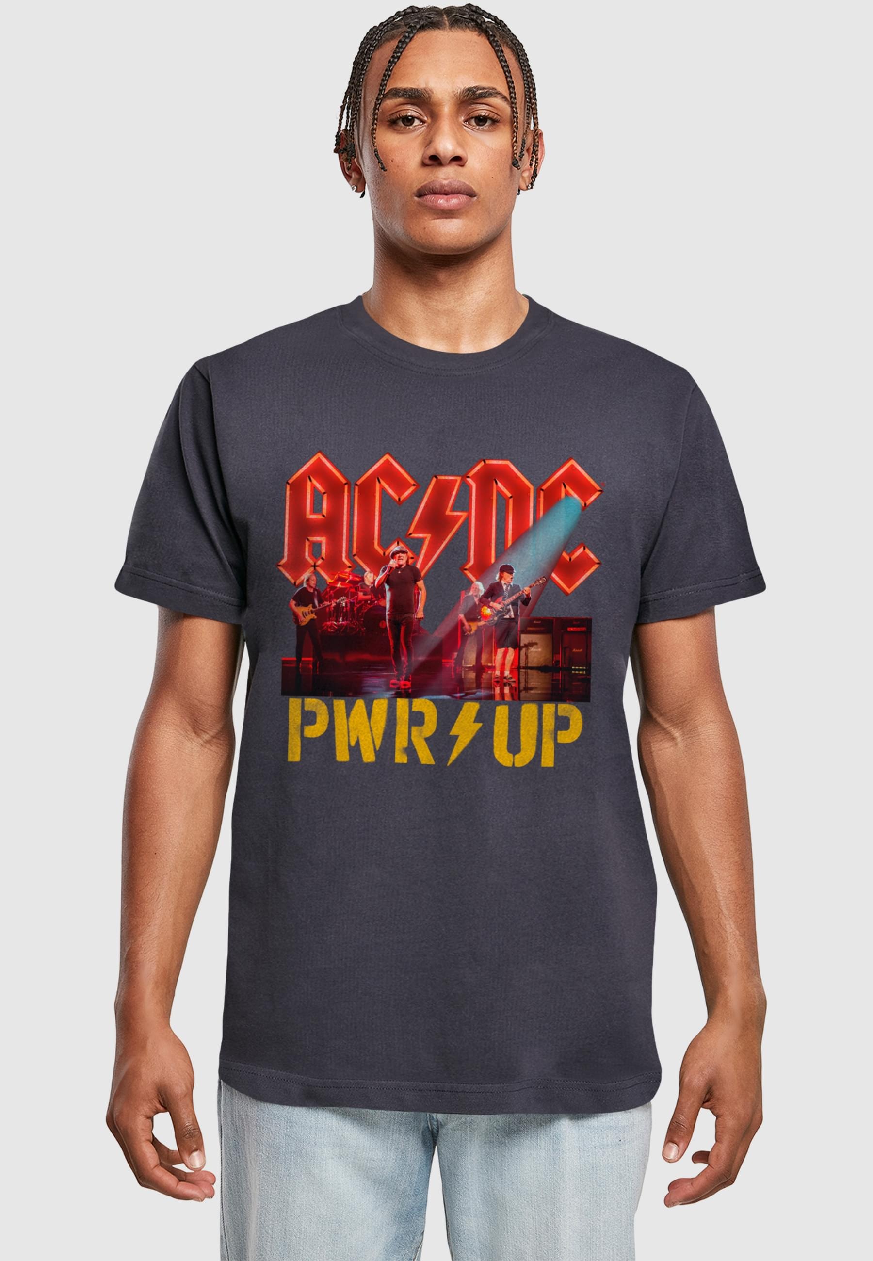 Merchcode T-Shirt »Merchcode Herren ACDC - PWRUP Stage Lights T-Shirt«, (1 tlg.)
