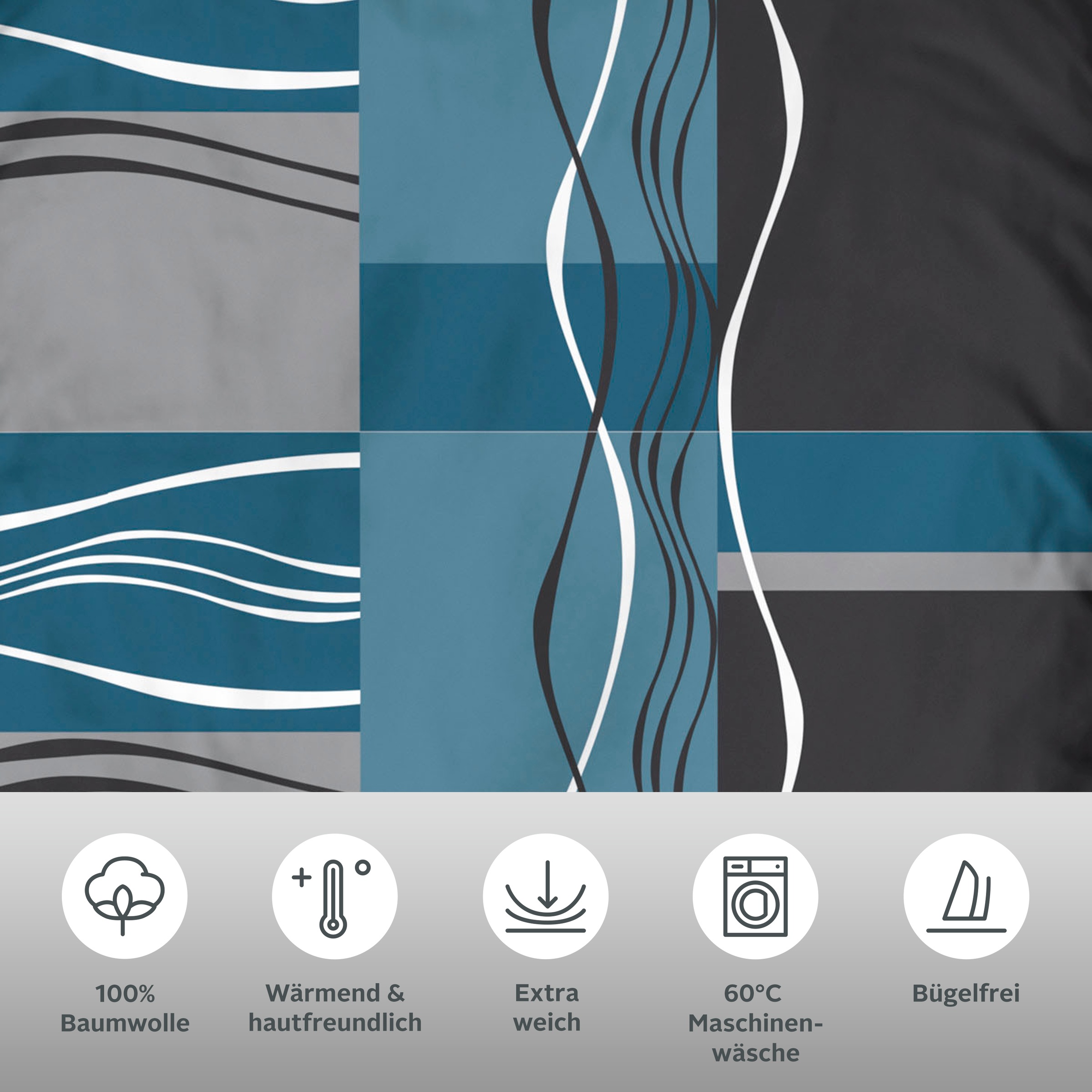 Thumbnail - my home Bettwäsche "Kelian" 2 Stk. tlg. in verschiedenen Qualitäten, gemusterte Bettwäsche