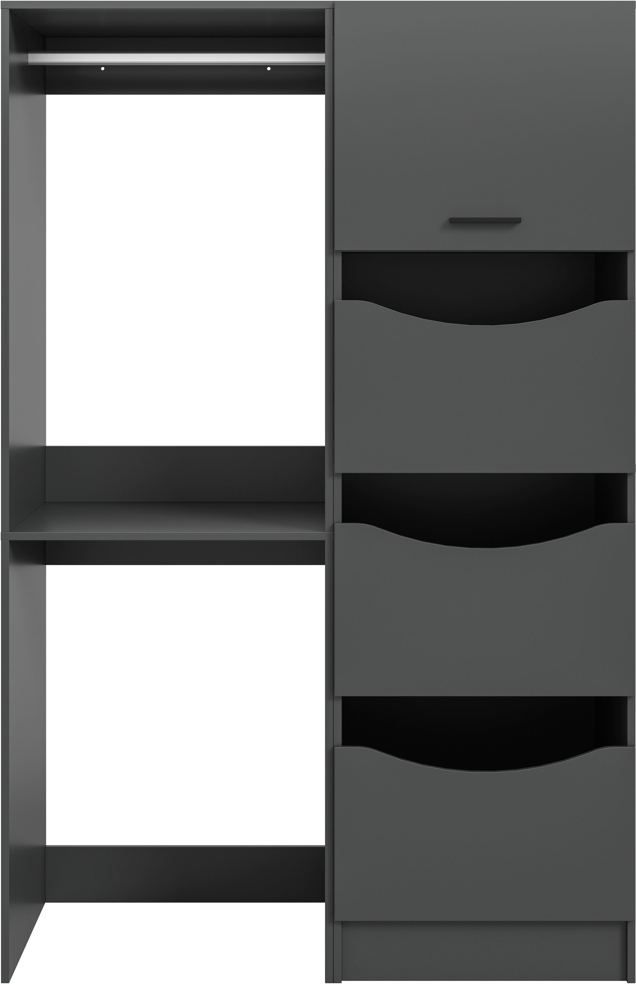 welltime Badmöbel-Set »FALAS, TOPSELLER!, 2-teilig, Hauswirtschaftsraum Set, Breite 126 cm«, (Set, 2 St., bestehend aus: 1x Waschmaschinenumbauschrank & 1x Wäscheschrank), Kombination, Waschmaschinenumbau, Waschmaschinenschrank, Wäschekammer