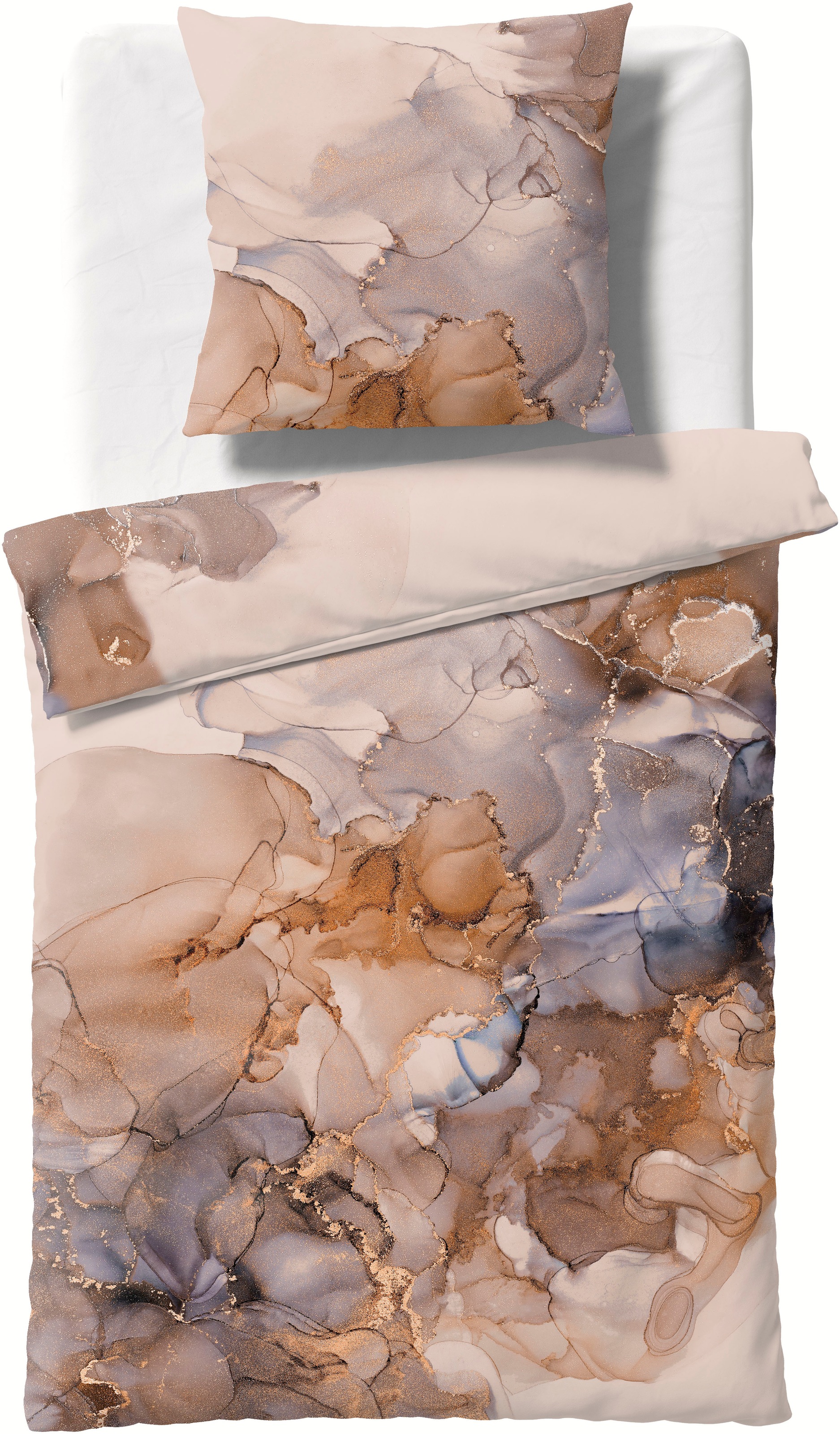 fleuresse Bettwäsche »Bed Art S«, Mako Satin 100% Baumwolle mit Reißverschluss