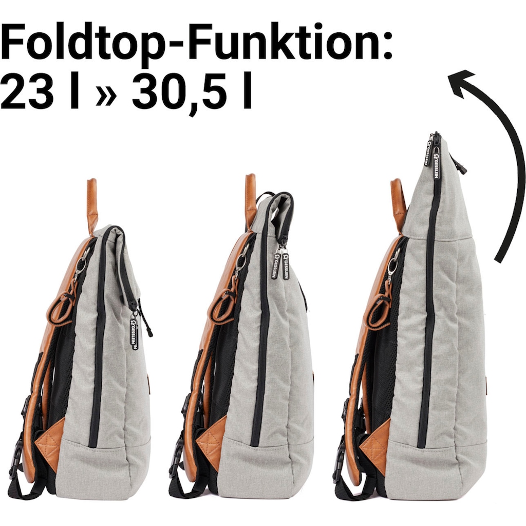 Gesslein Wickelrucksack »N°6, khaki«