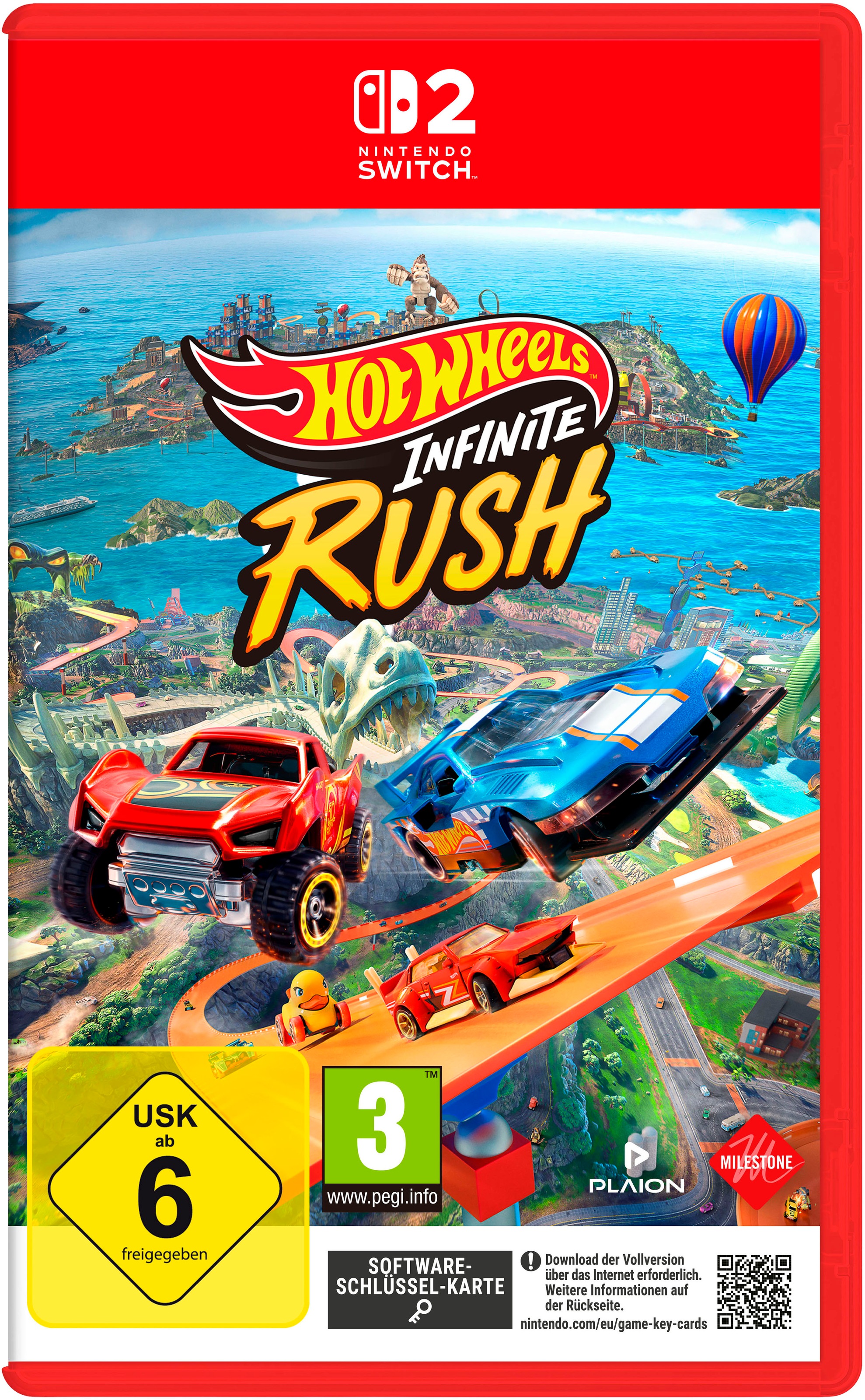 MILESTONE Spielesoftware "Hot Wheels Infinite Rush", rot (ohne farbbezeichnung), Nintendo Switch 2, Spielesoftware
