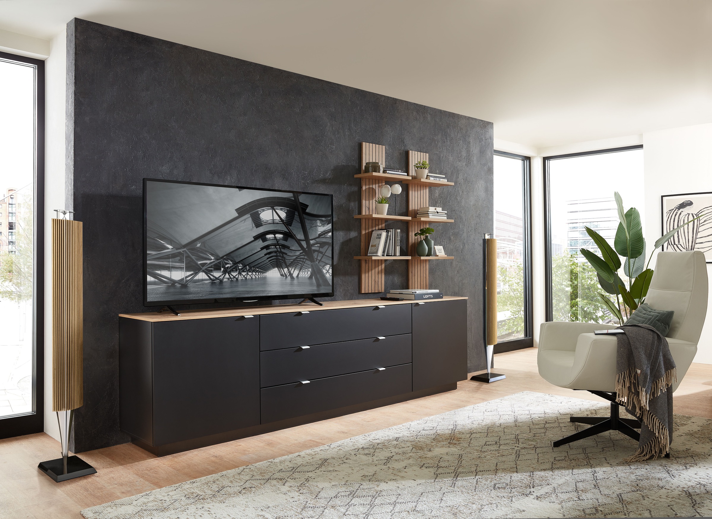 Innostyle Wandregal »Core, Wandpaneel Maße B/H/T 38x120x22 cm«, (1 St.), Wandpaneel mit 3 Böden