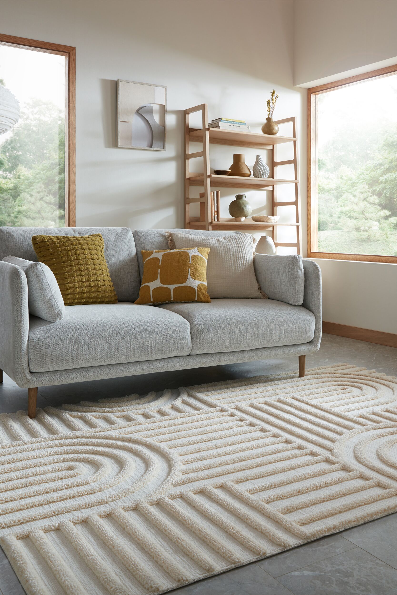 FLAIR RUGS Designteppich "ELARA" rechteckig 20 mm Höhe 3D-Optik, Hoch Tief Effekt