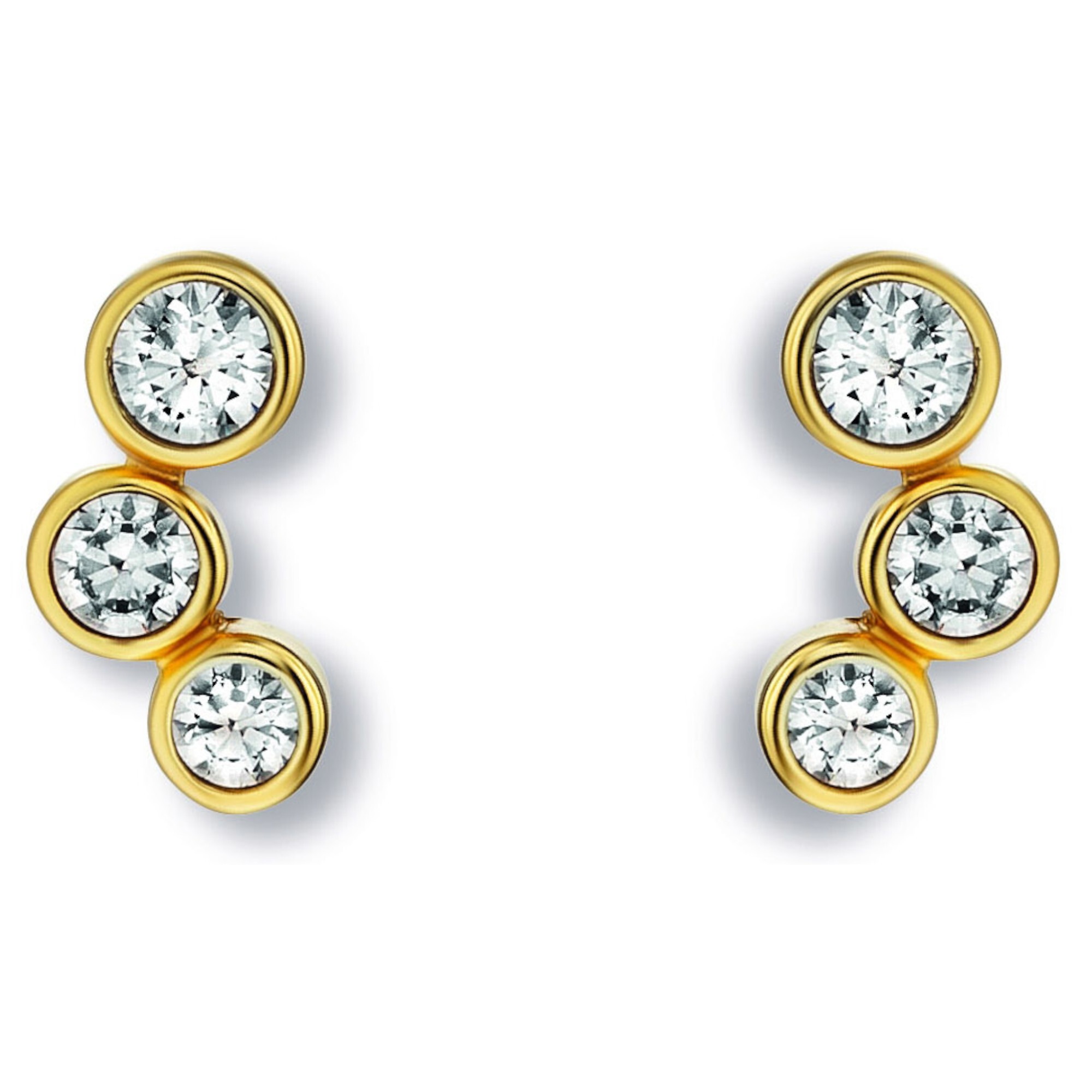 Paar Ohrhänger ONE ELEMENT "Zirkonia Ohrringe Ohrstecker aus 333 Gelbgold", gold, Ohrringe, Damen, Damen,mit Zirkonia, Gelbgold 333 Gold, Gelbgold 333, Gold, Persönlicher Akzent – schlicht, modern, aussagekräftig
