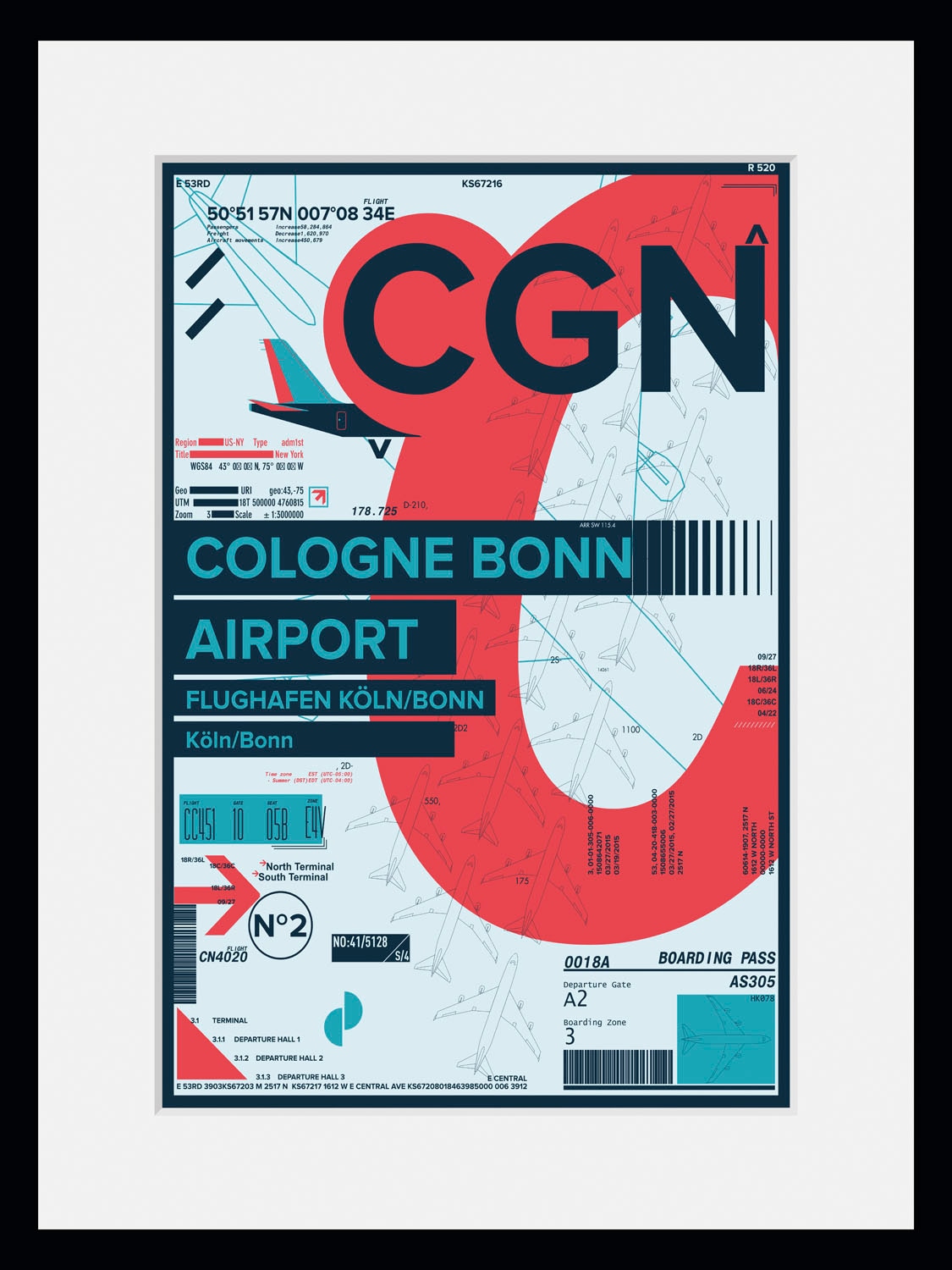 queence Bild "CGN AIRPORT", Flugzeuge, (1 St.)