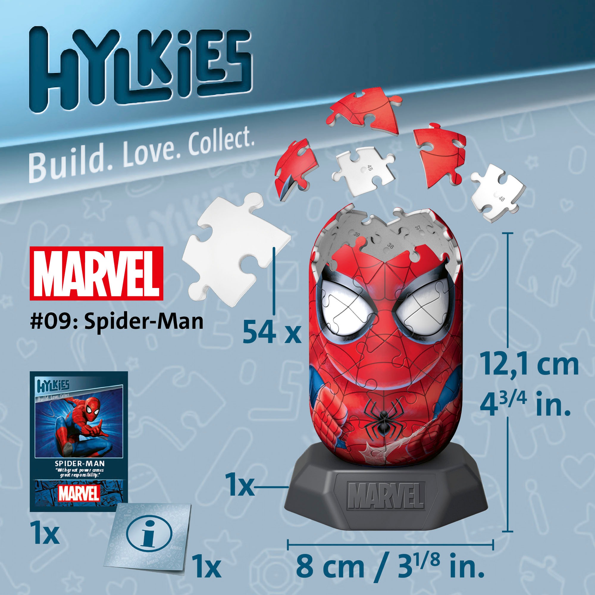 Ravensburger 3D-Puzzle »Marvel Heroes, Hylkies Sammelfigur #09 Spider-Man«, Made in Europe