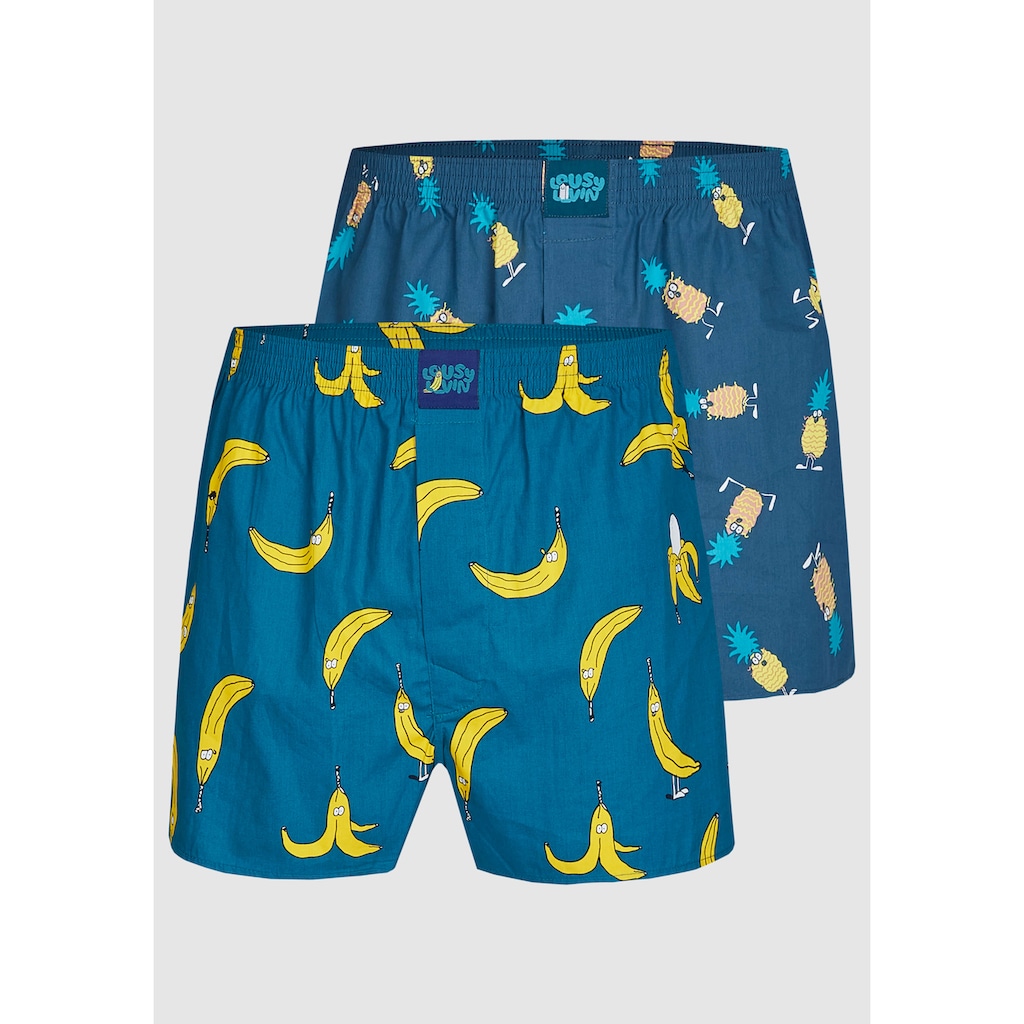 Lousy Livin Boxershorts »Bana-Ananas Pack«, (2 St.)