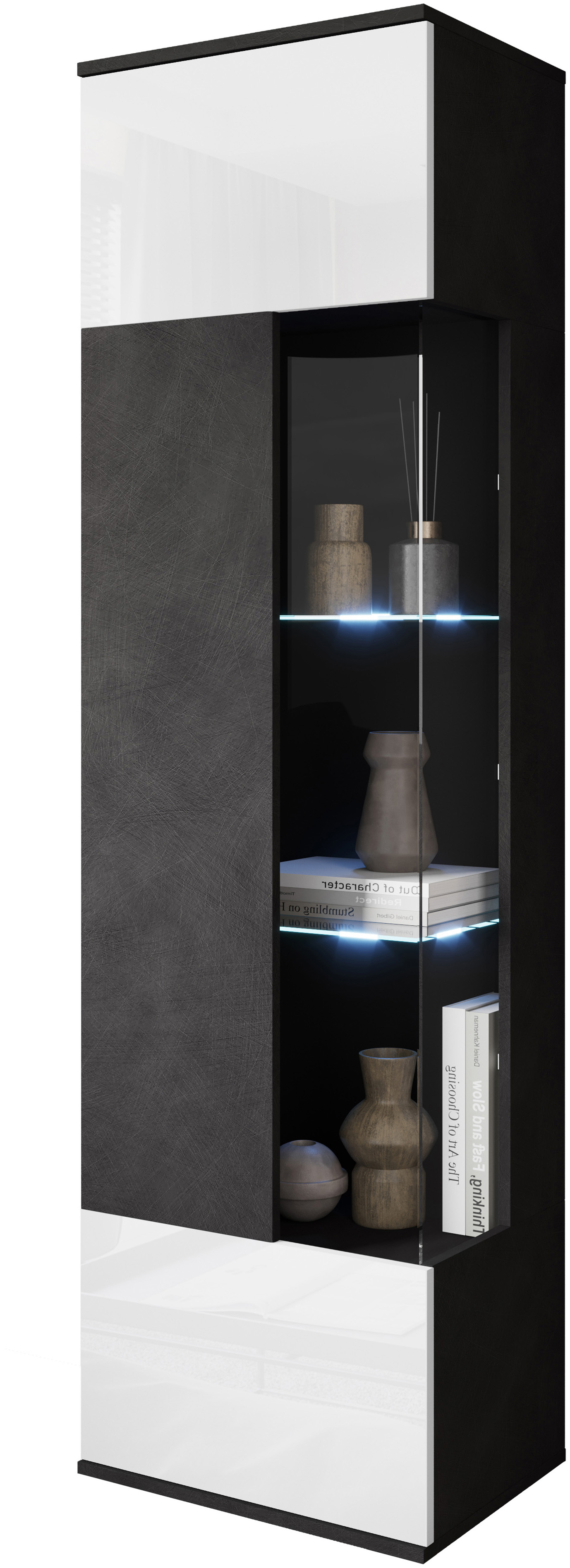 Thumbnail - INOSIGN Vitrine "Kenia, stehend und hängend, Türanschlag wechselbar" 1 Stk. tlg. Vitrineschrank mit Glastüren 160 cm Höh...