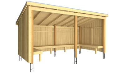 Gartenhaus »Nordic«, (Packung), Grillhütte 9,5 m², inkl. Dachpappe/Aluleisten/H-Füße