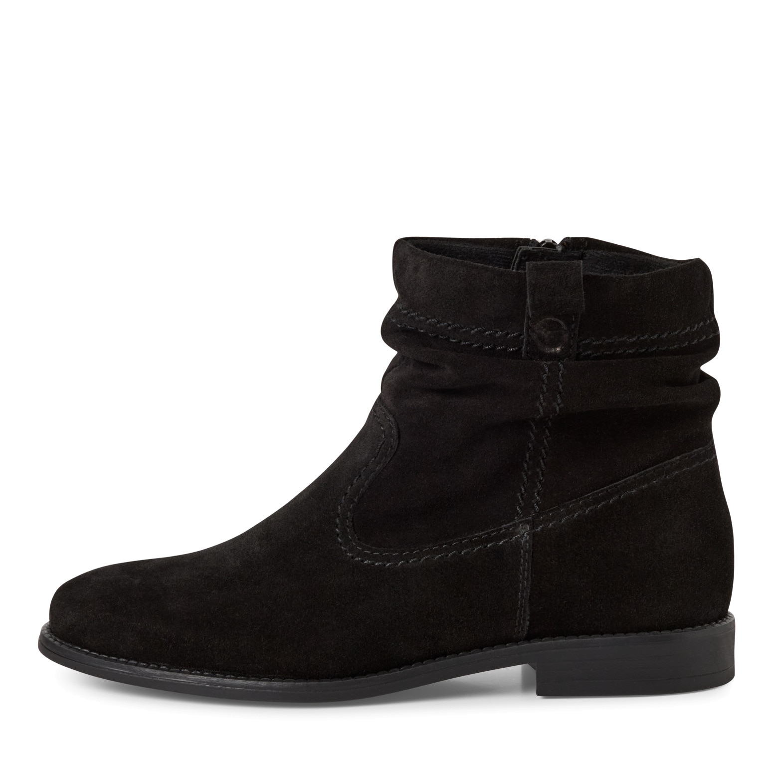 Tamaris Stiefelette, Blockabsatz, Boots mit Falten im slouchy Look