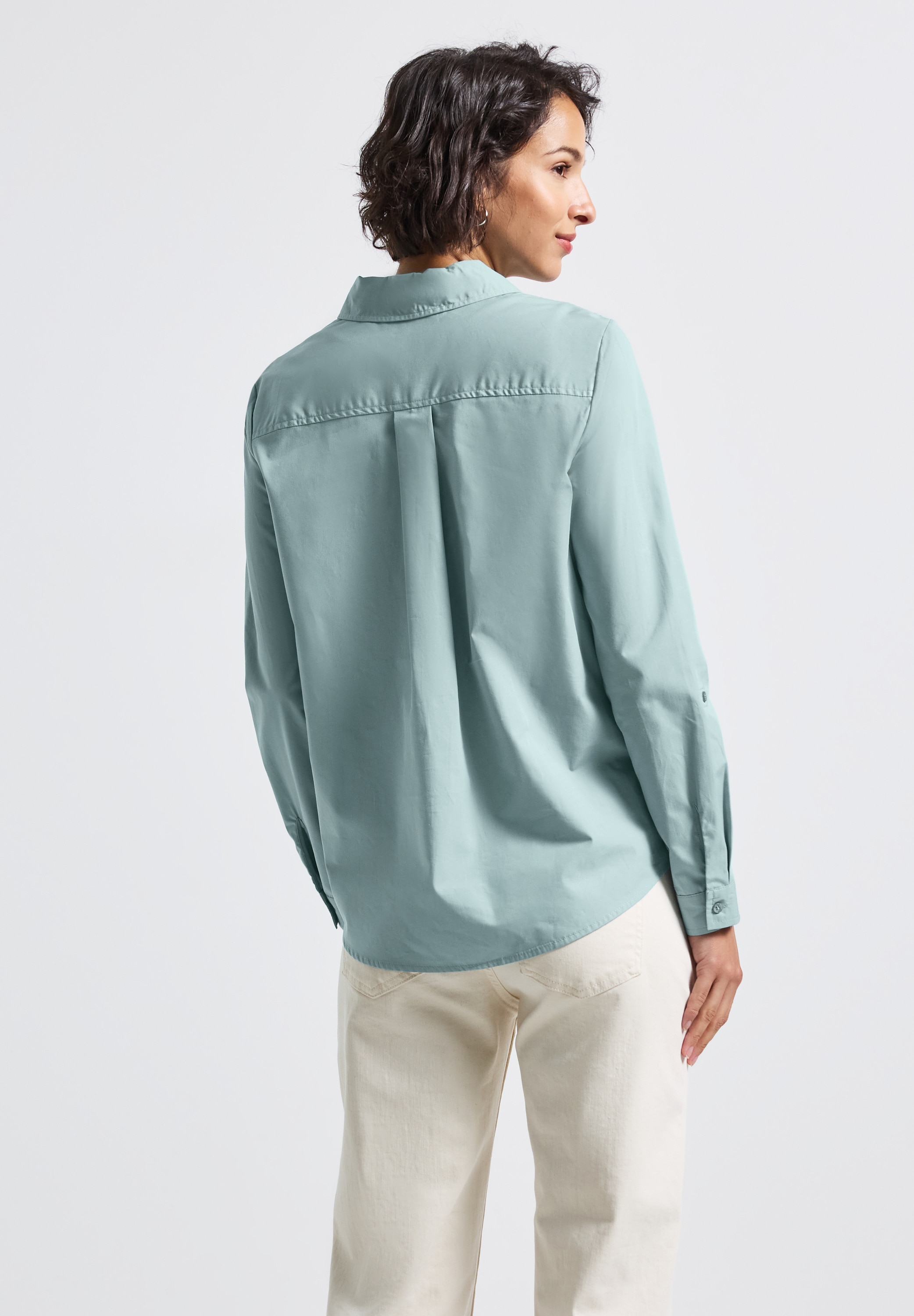 STREET ONE Hemdbluse, aus reiner Baumwolle