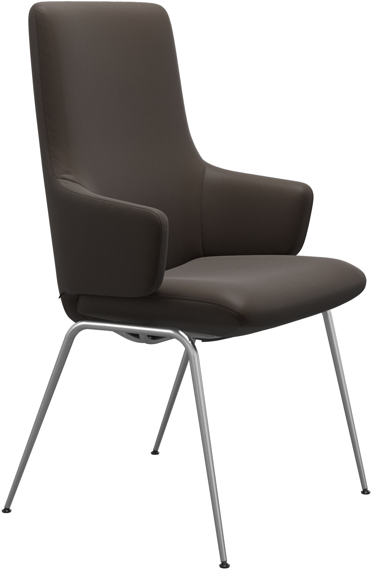 Stressless® Polsterstuhl »Laurel«, Leder BATICK, High Back mit Armlehne, Größe L, mit Beinen aus Stahl in Chrom matt