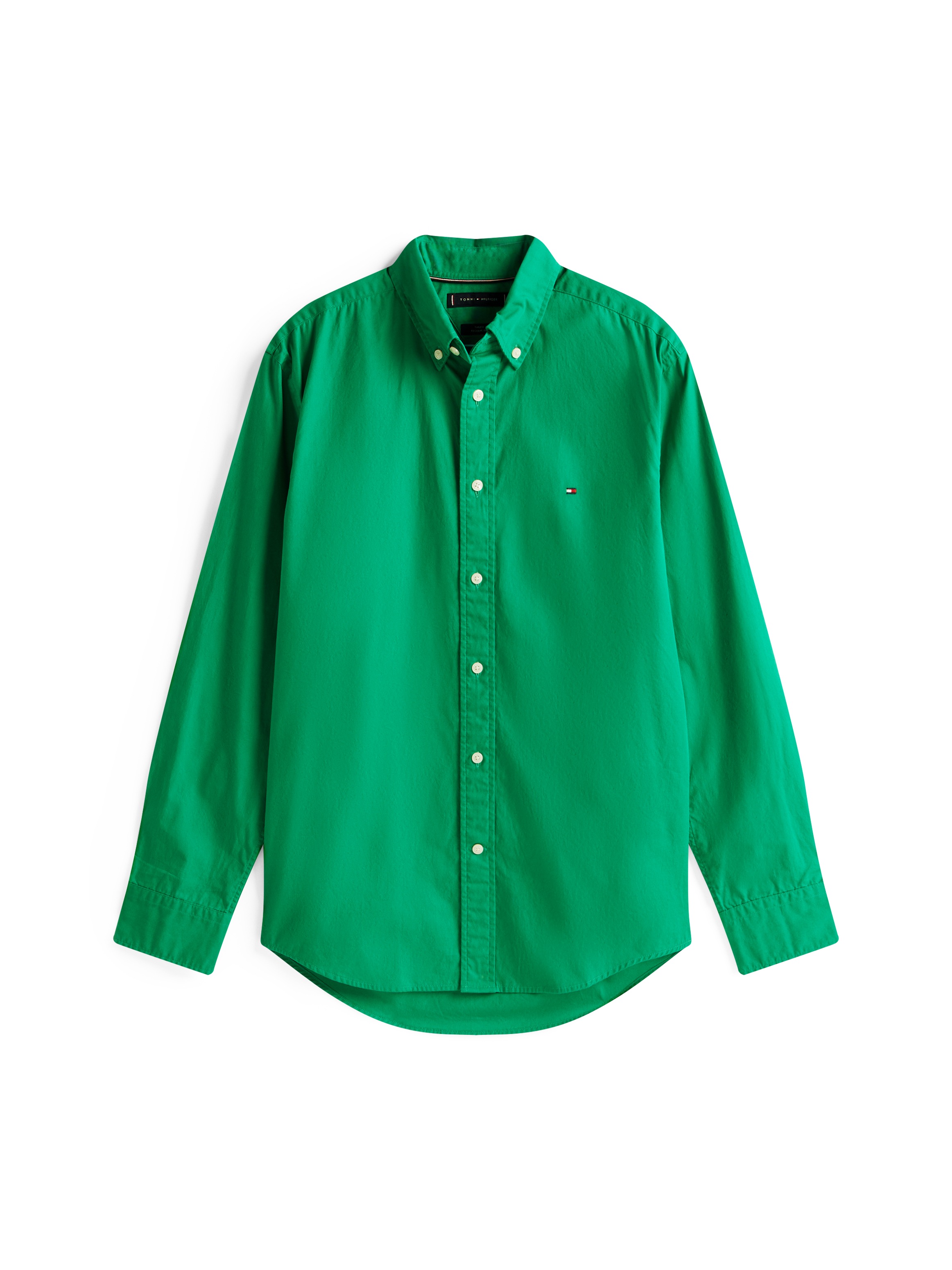 Tommy Hilfiger Businesshemd »FLEX POPLIN SOLID RF SHIRT 1«, mit Logostickerei