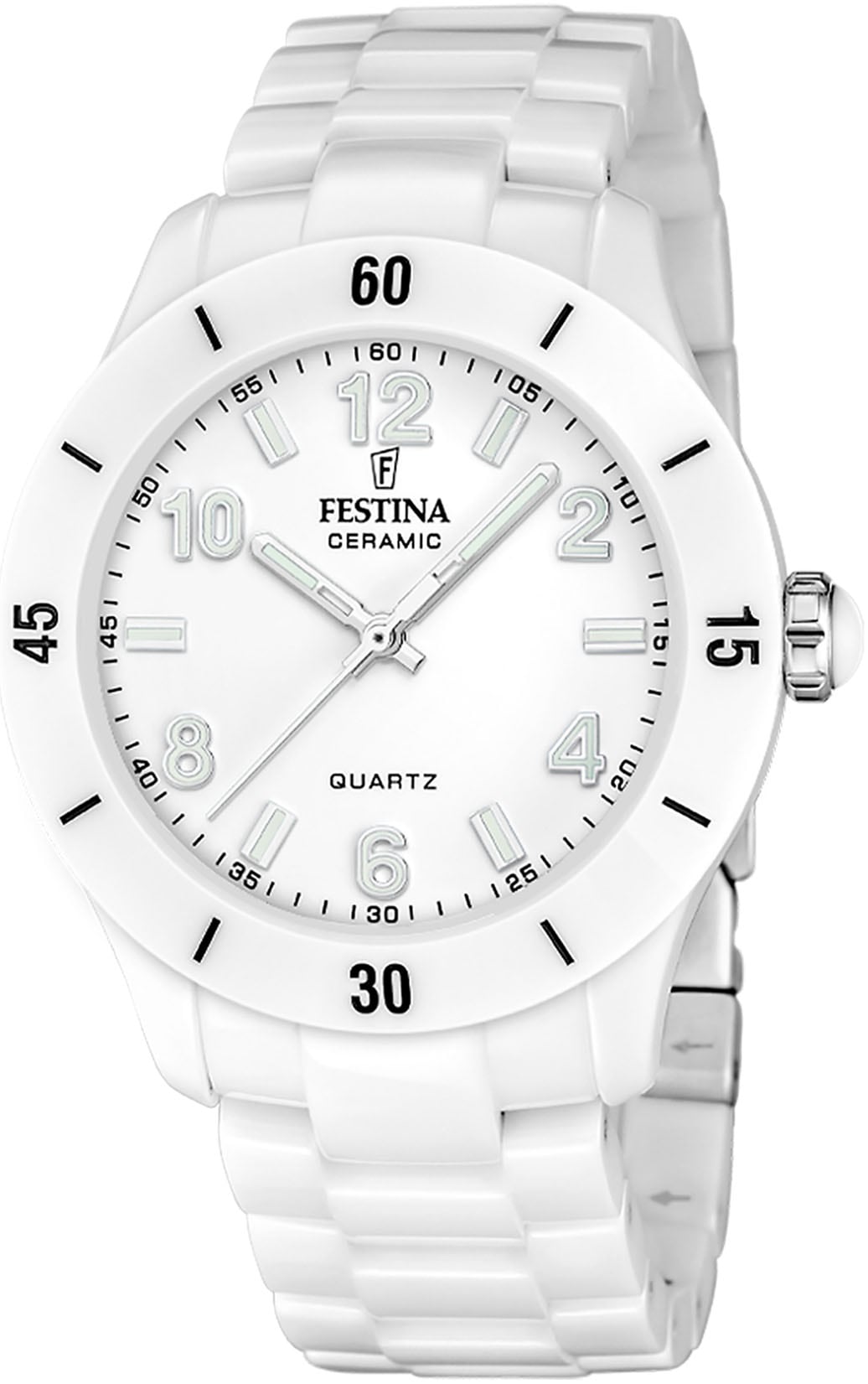 Festina Keramikuhr »Ceramic«, Quarzuhr, Armbanduhr, Damenuhr, analog