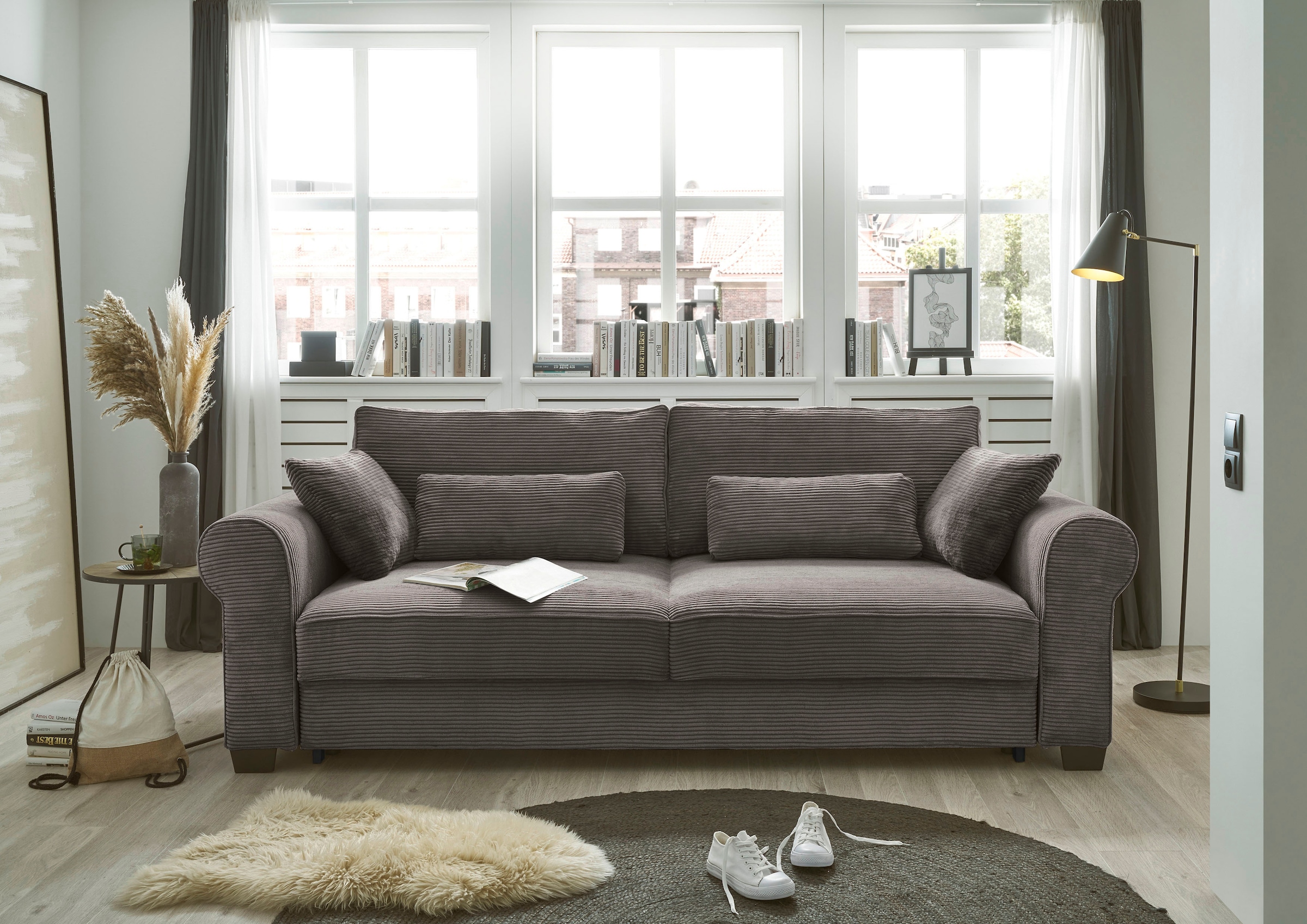 ED EXCITING DESIGN Schlafsofa »Angelina«, frei im Raum stellbar, mit Bettkasten, mit Schlaffunktion