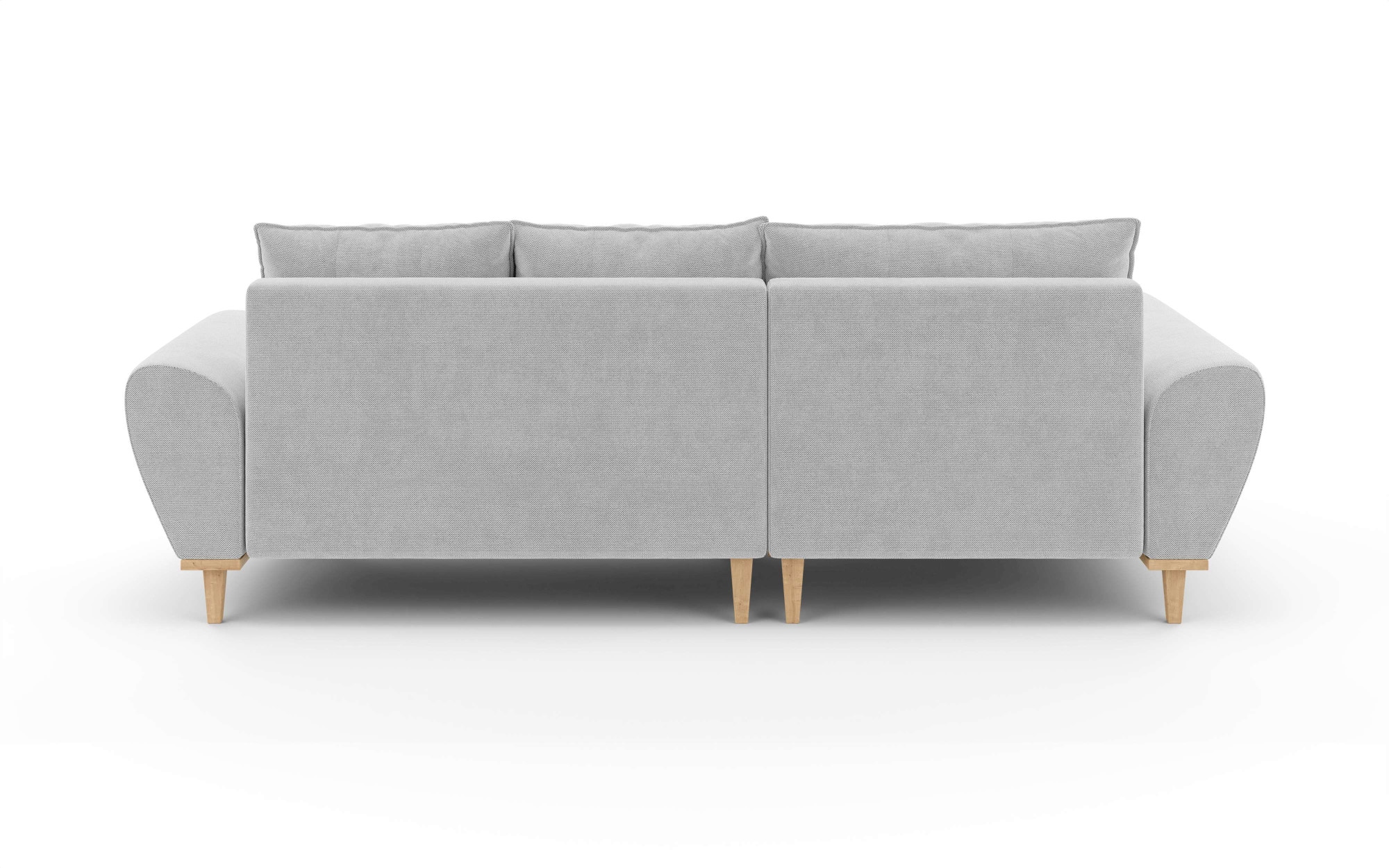 Home affaire Ecksofa »Ahrdorf mit Bettfunktion und Bettkasten, Maße: B/H/T 268/86/175 cm«, L-Form mit 3 Rückenkissen und moderne gerundete Armlehnen
