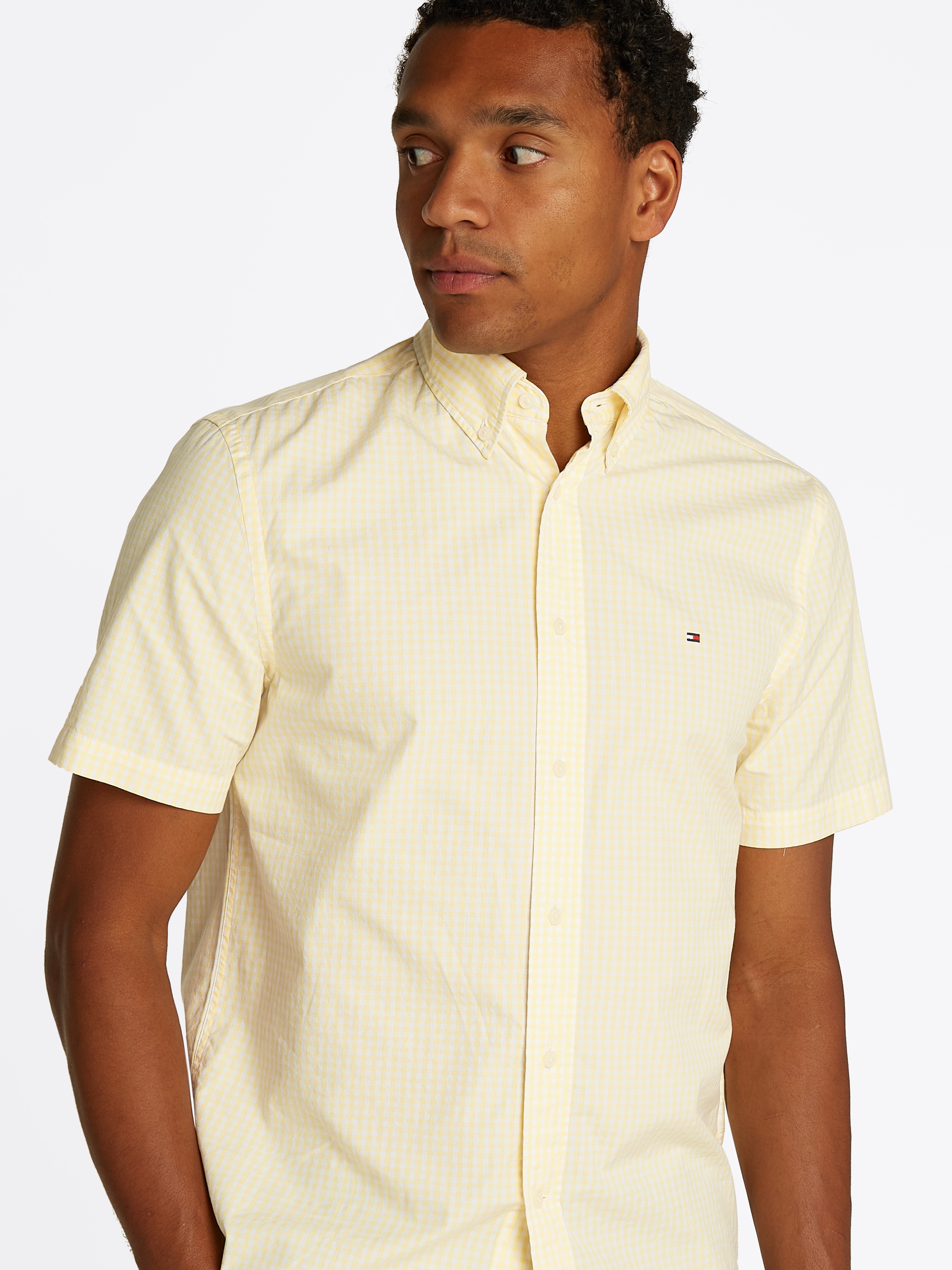Tommy Hilfiger Kurzarmhemd »FLEX POPLIN CHECK SS RF SHIRT«