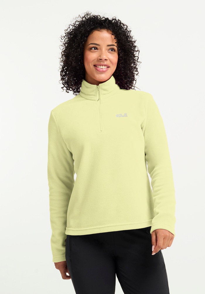 Jack Wolfskin Stehkragenpullover "TAUNUS 100 HZ W" Fleecepullover, Halfzip-Reißverschluss, Stehkragen